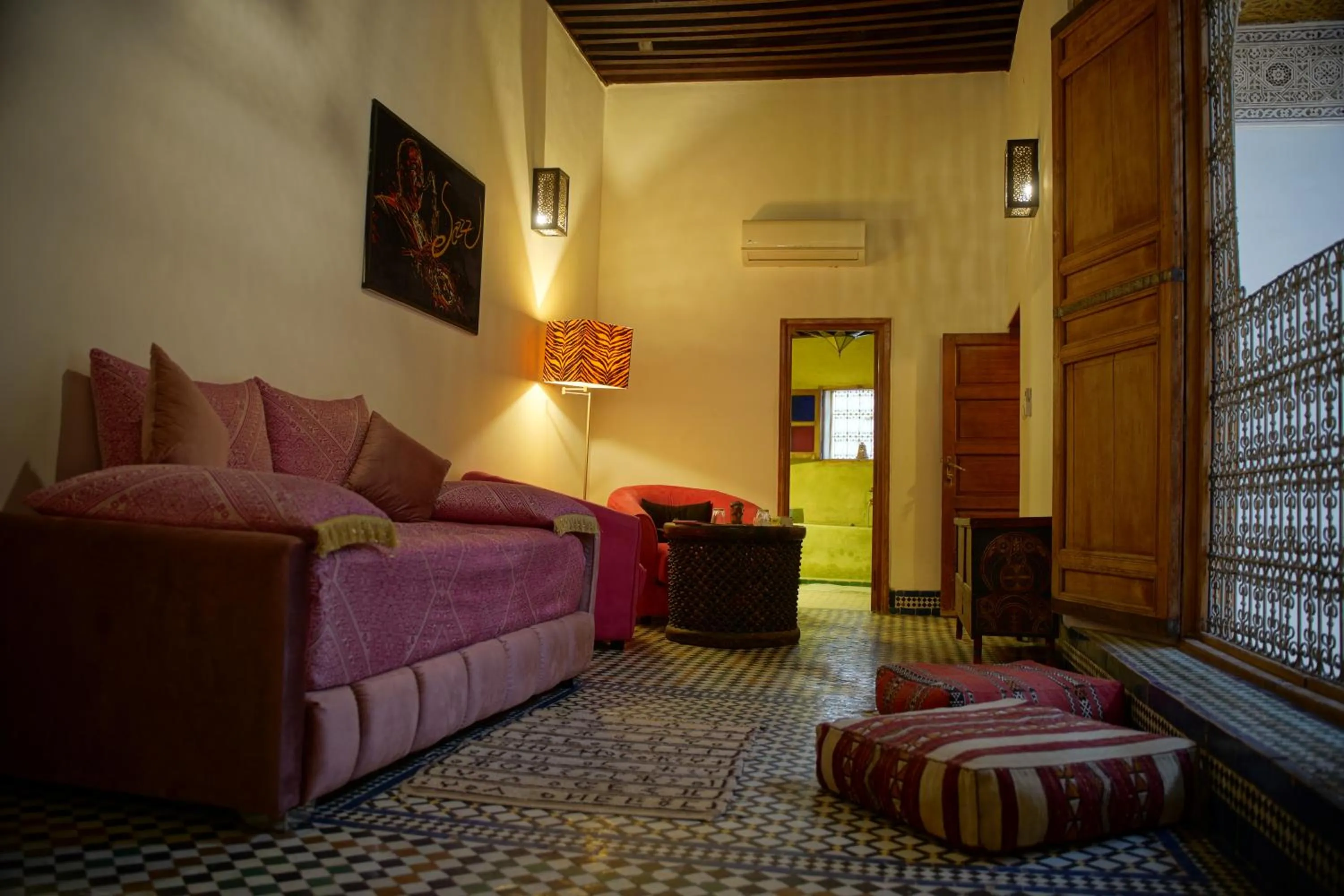 Living room in La Cheminée Bleue Fes