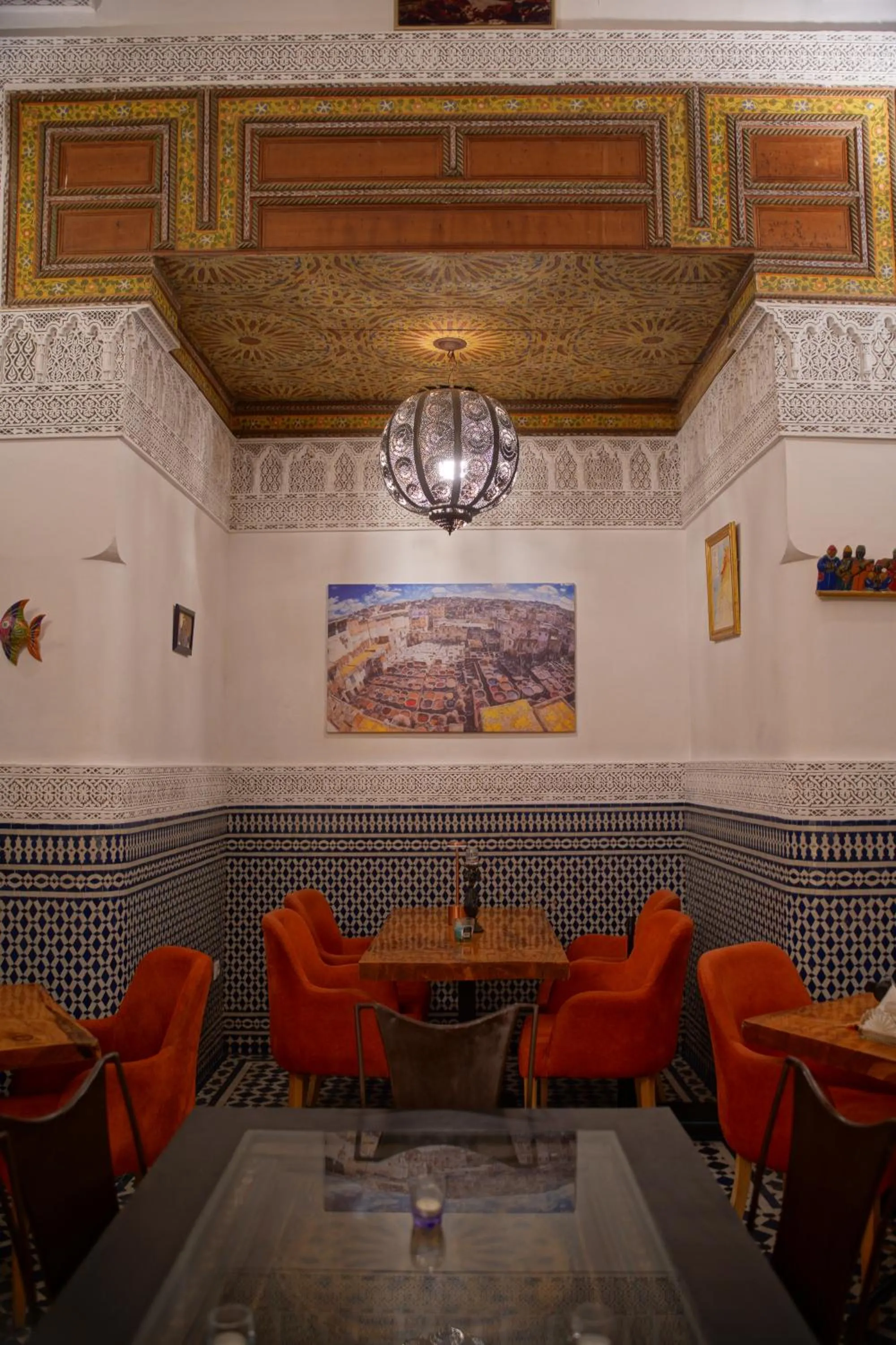 Living room in La Cheminée Bleue Fes