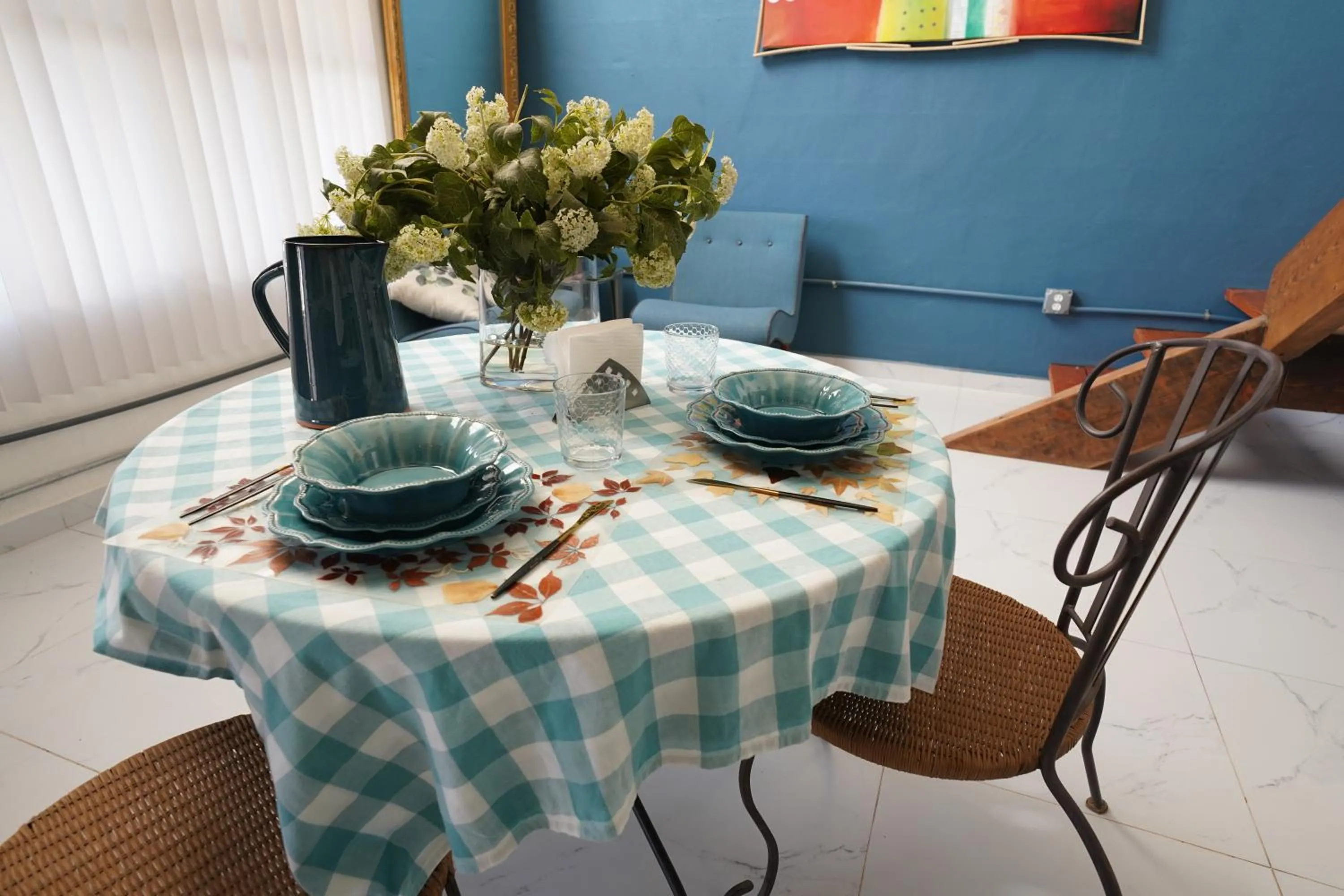 Dining area in Santerra, Valle de Guadalupe