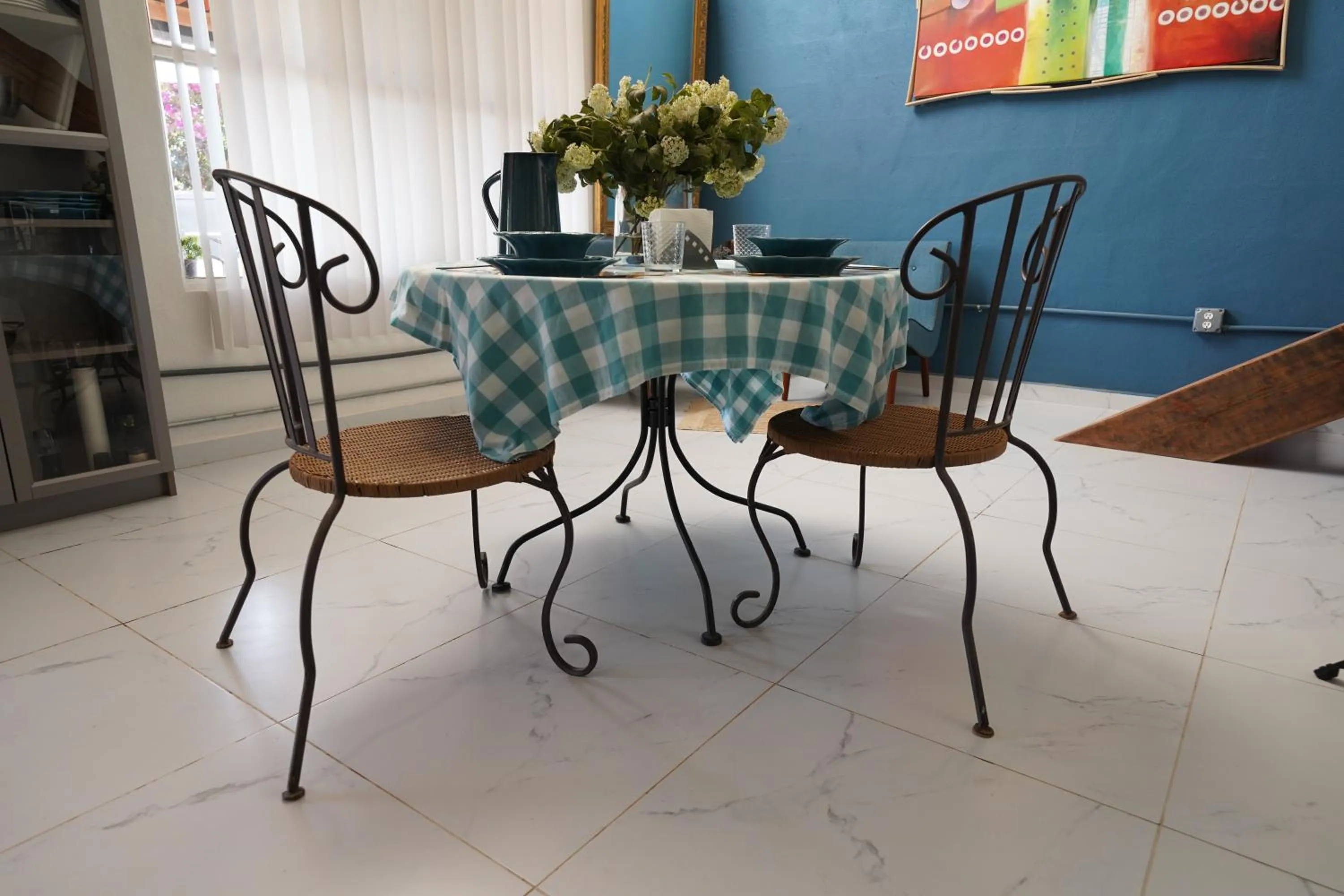 Dining area in Santerra, Valle de Guadalupe
