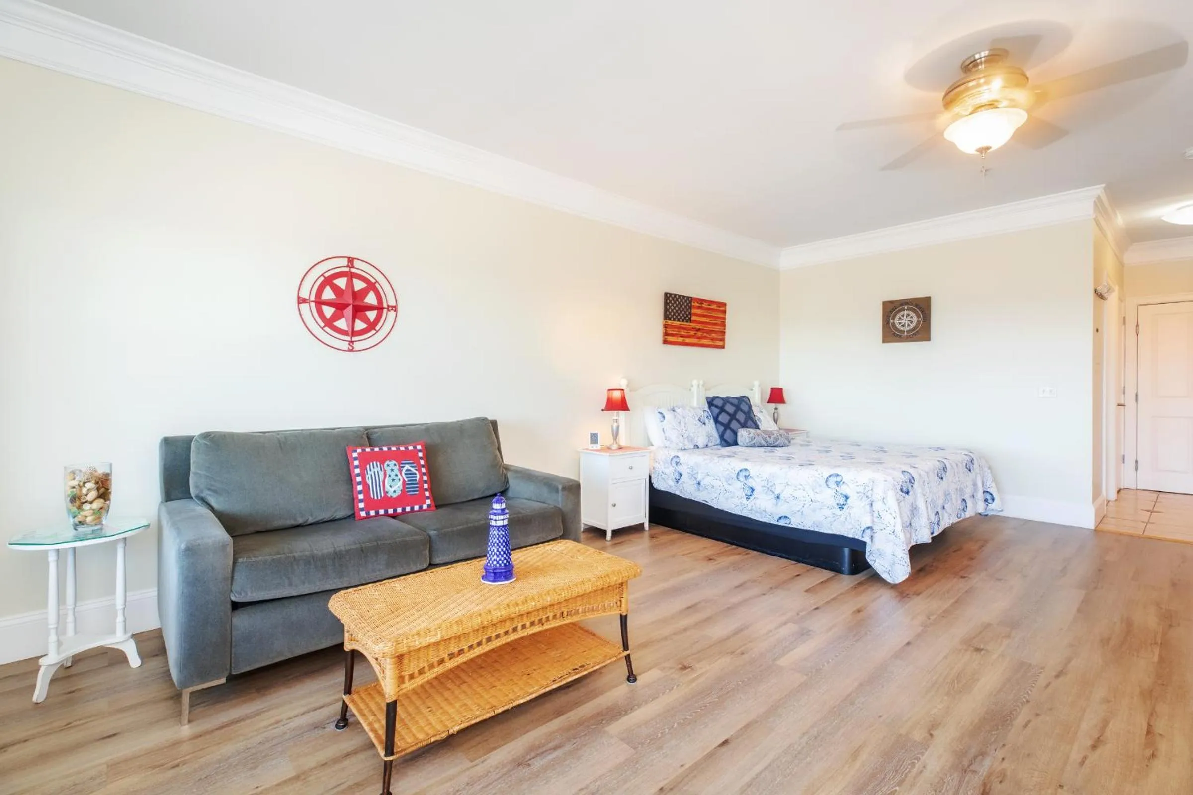 Bed in Atlantic Breeze Suites