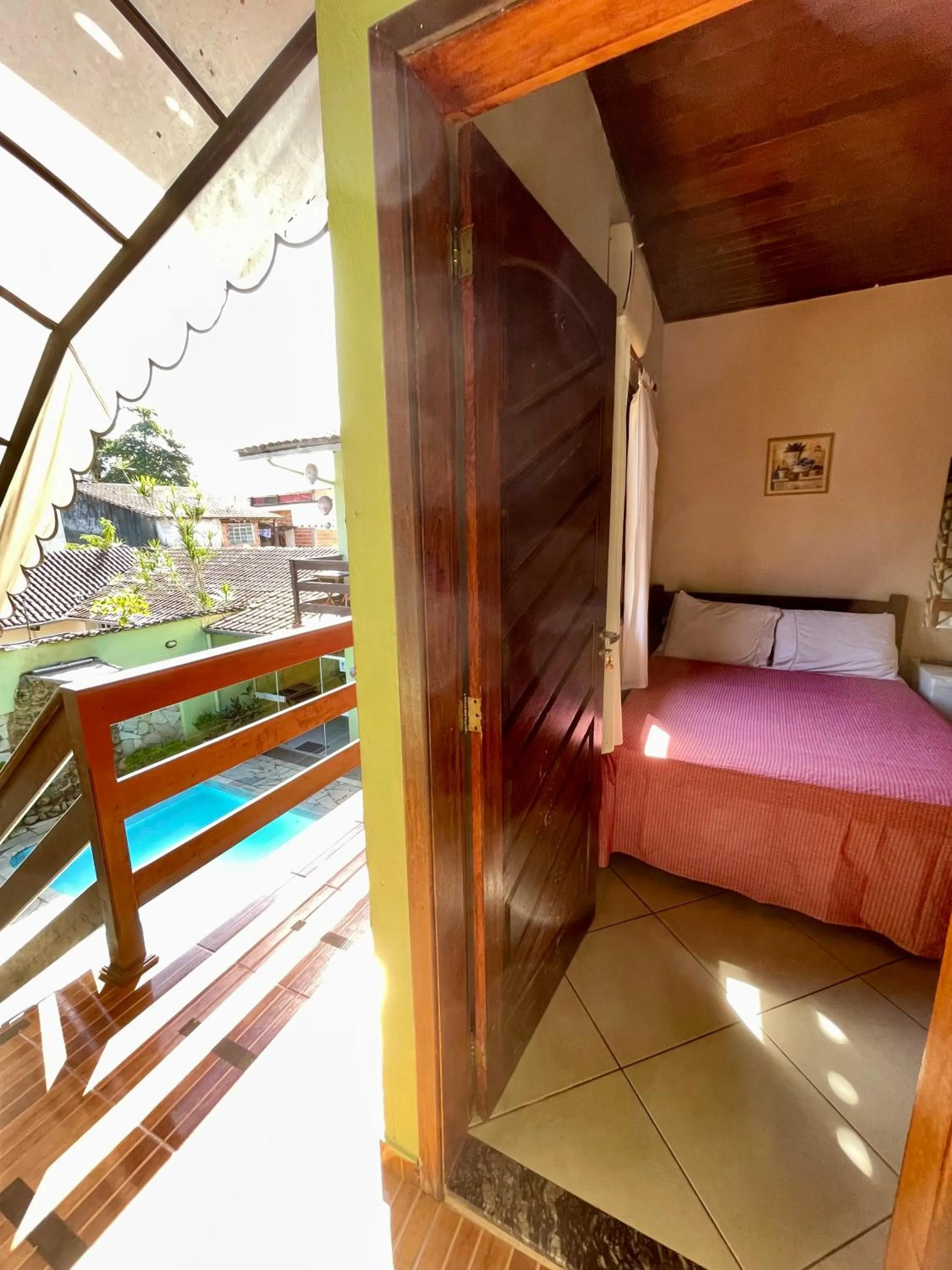 View (from property/room), Bed in Pousada Cores Do Mar