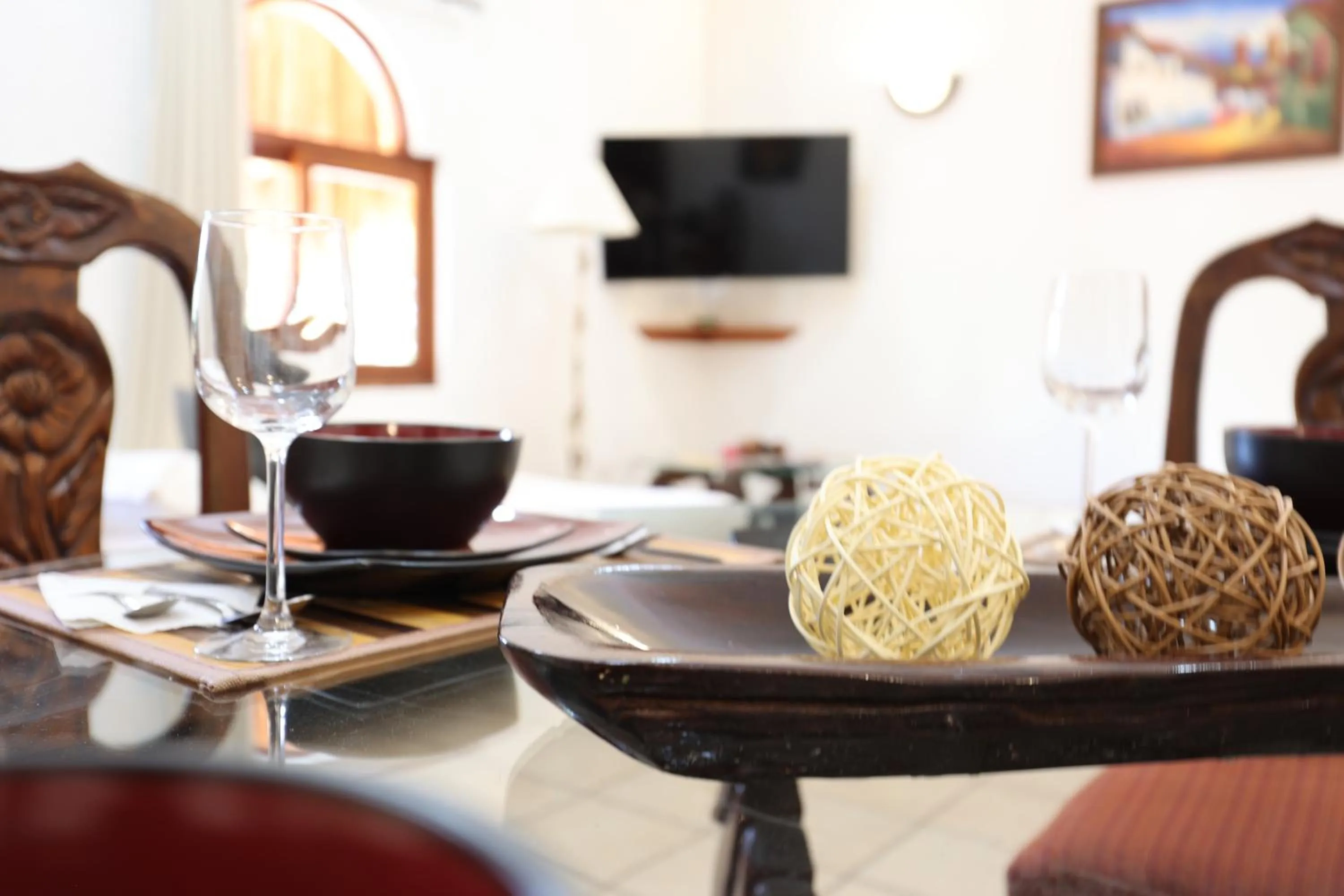 Dining area in Hotel Bosque Caribe, 5th Av. zone
