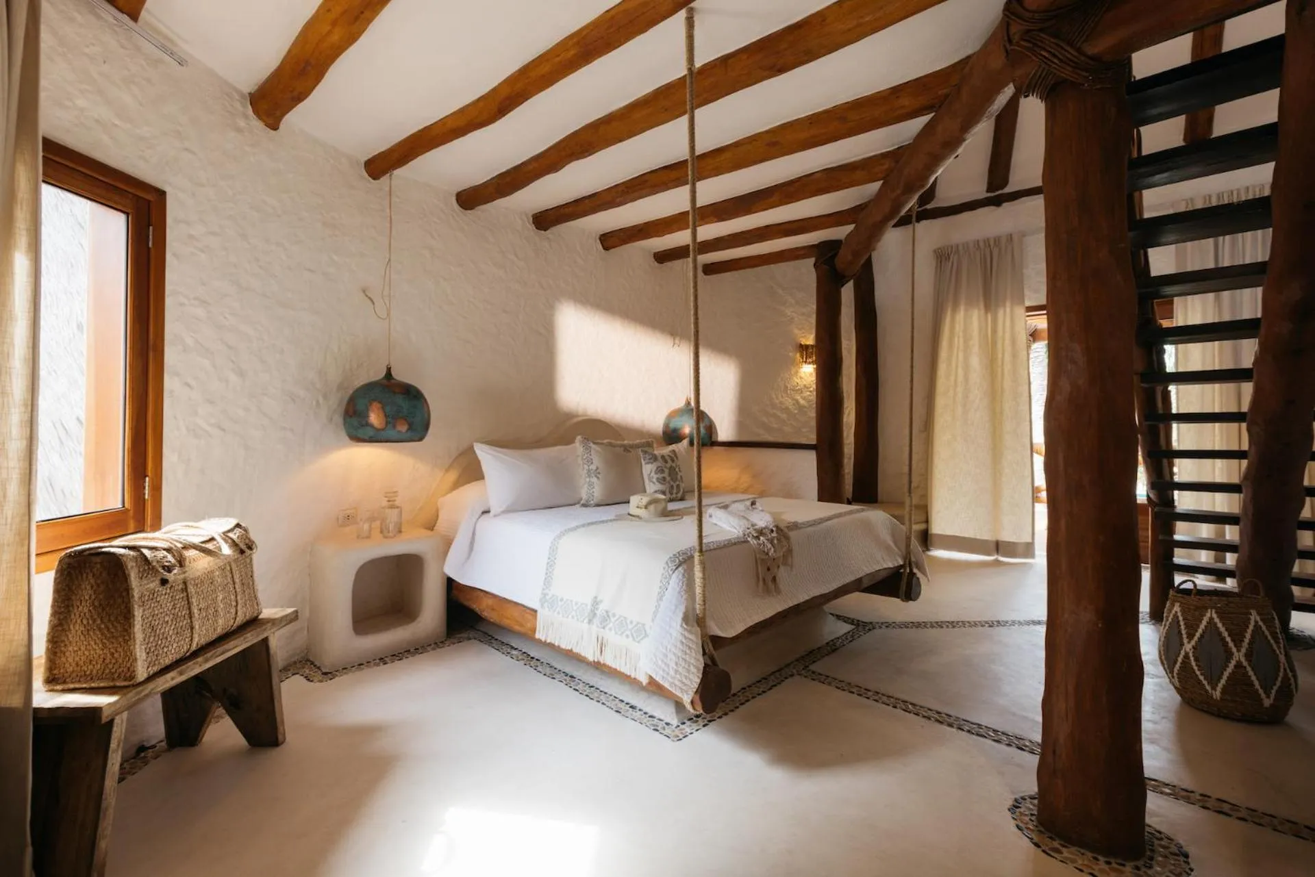 Bed in Casa Las Tortugas Petit Beach Hotel & Spa