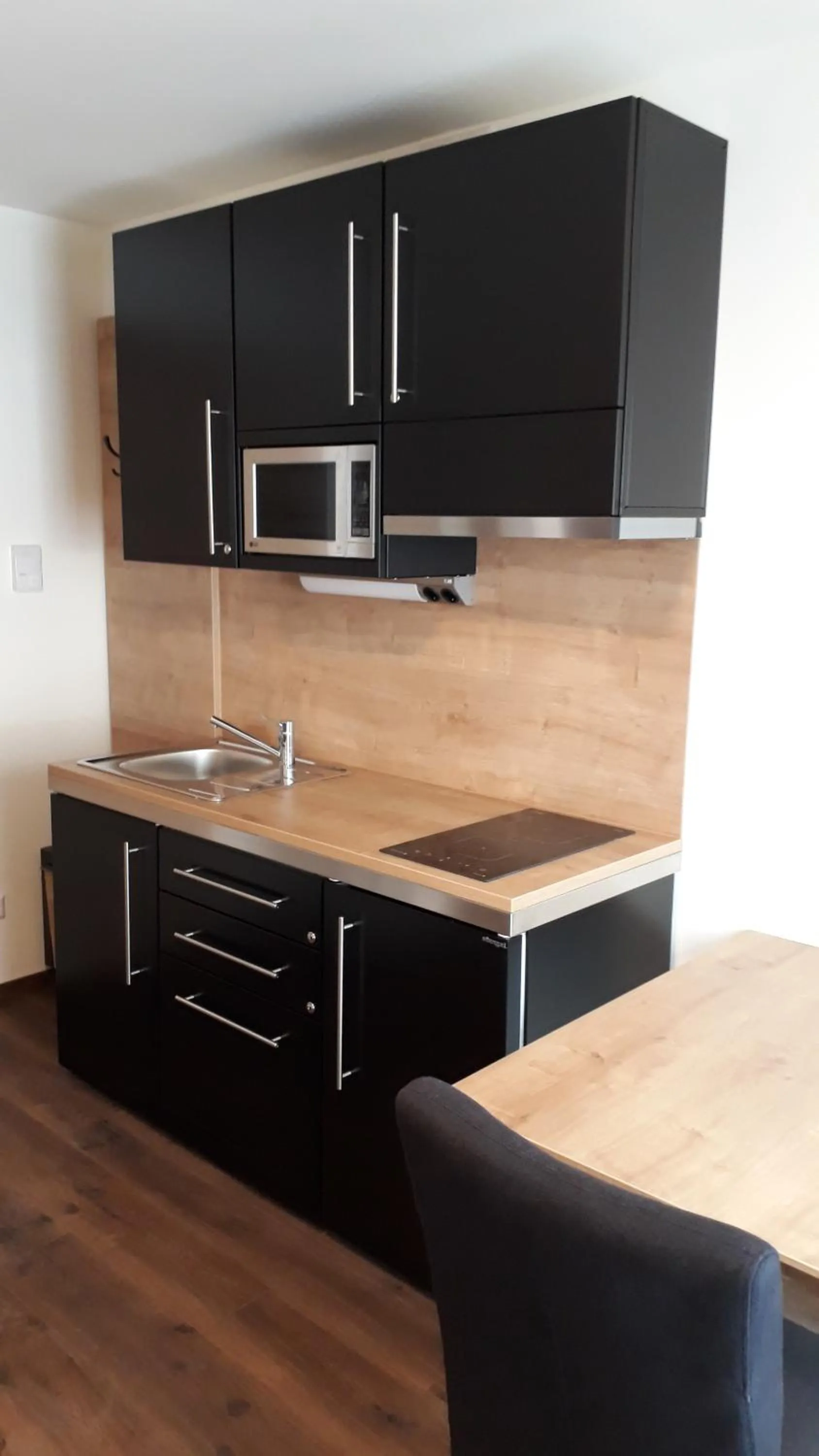 Kitchen or kitchenette in Waldhotel Rainau