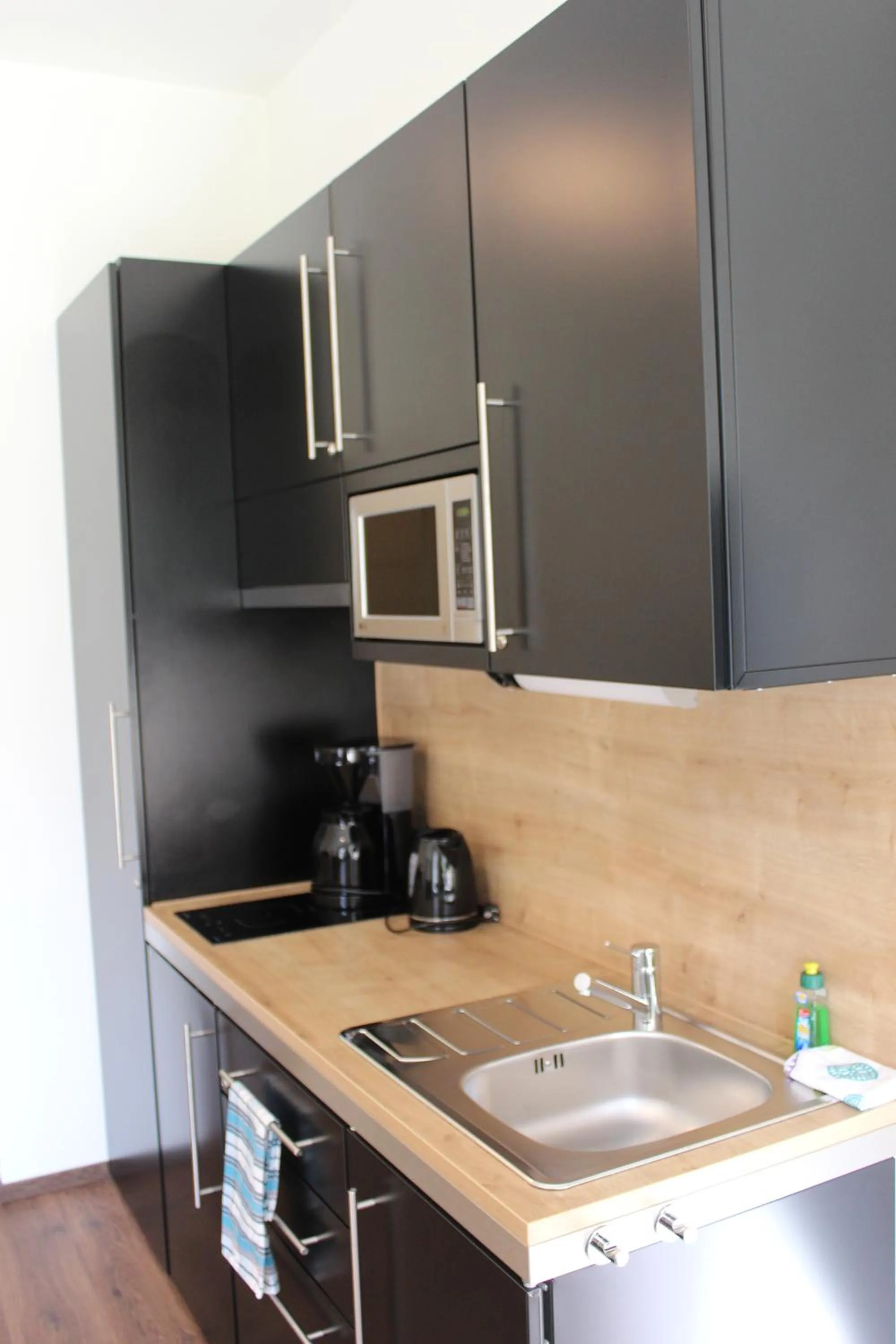 Kitchen or kitchenette in Waldhotel Rainau