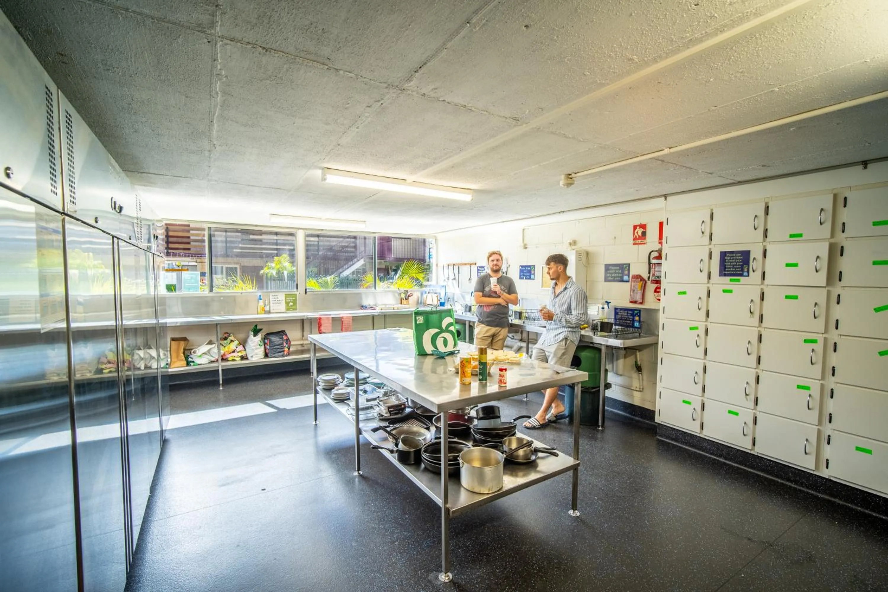 Communal kitchen in The Hostel, Airlie Beach