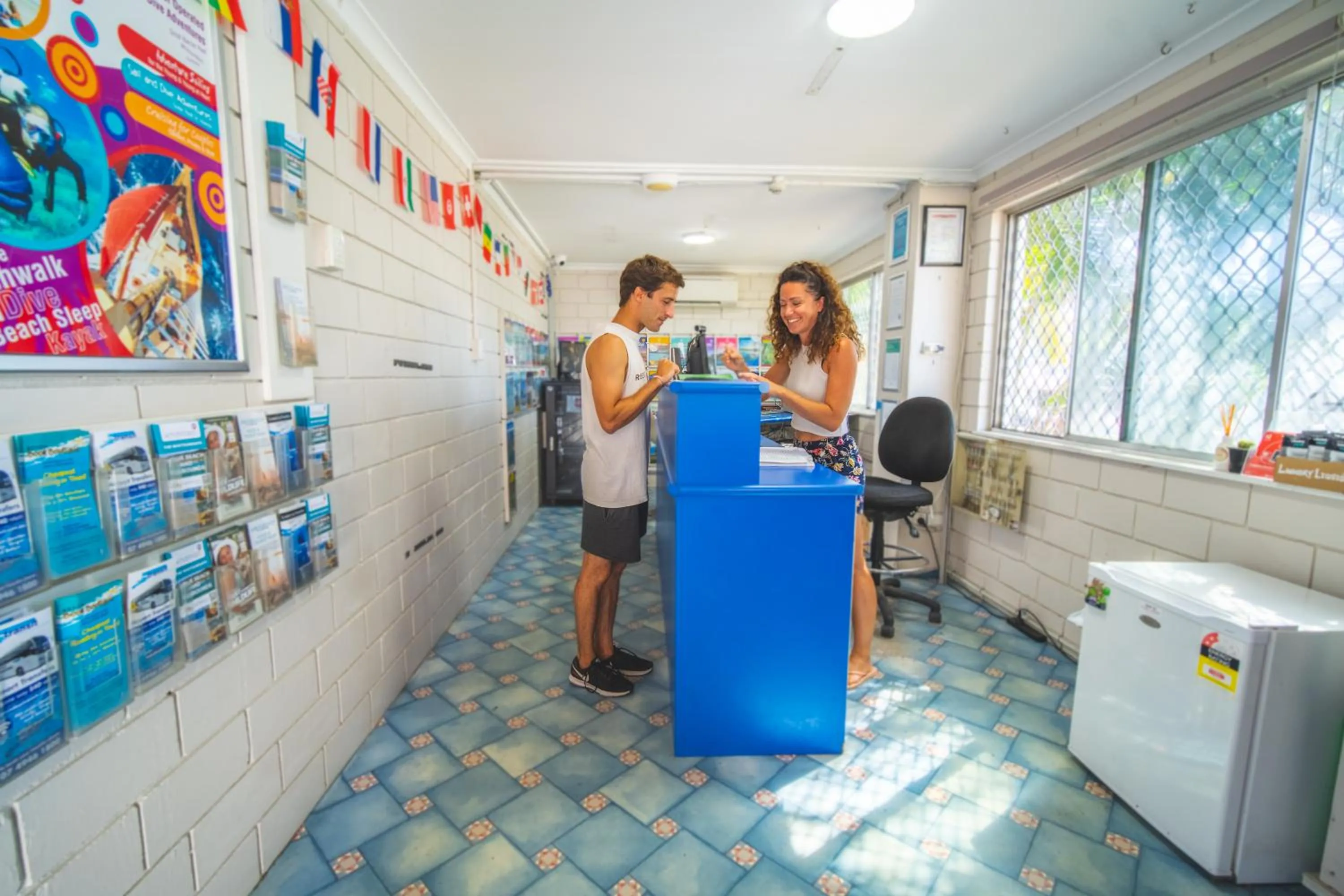 Lobby or reception in The Hostel, Airlie Beach