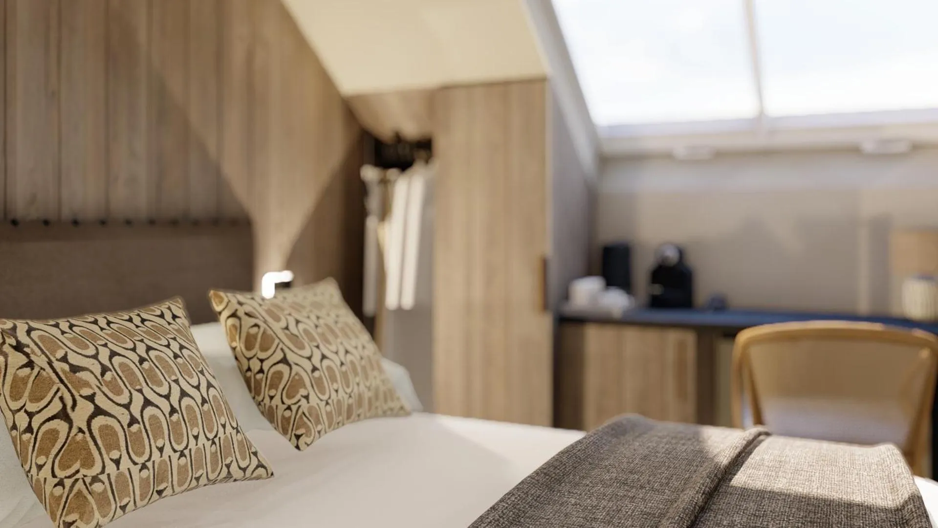 Bed in Hôtel - Restaurant Le Couchetat