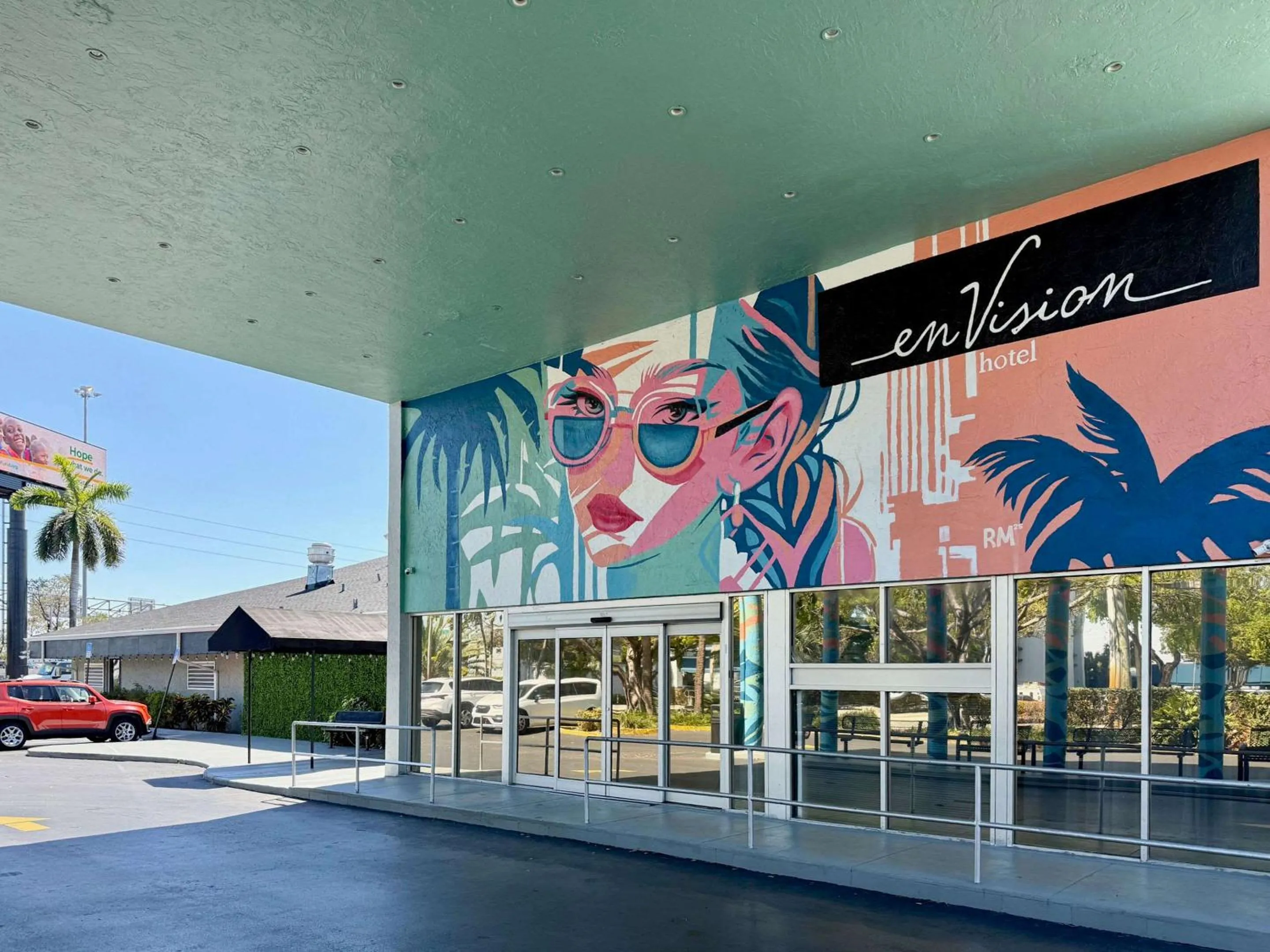 Property building in enVision Hotel Miami International Airport