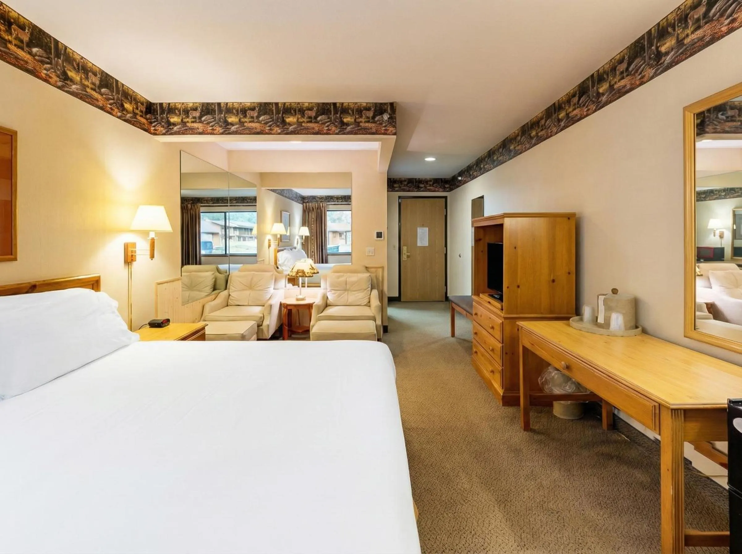 Bed in Pellston Lodge