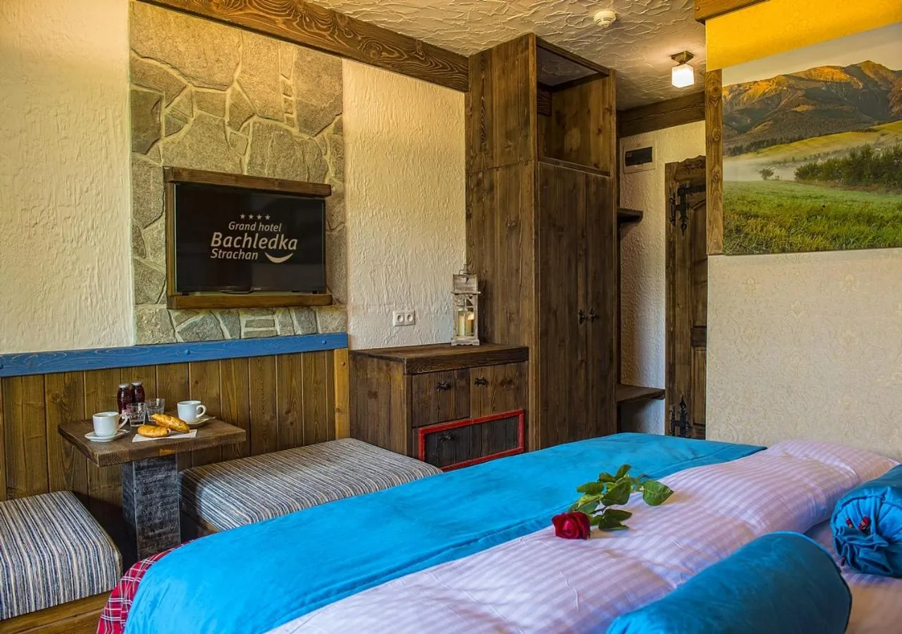 Balcony/Terrace, Bed in Grand Hotel**** Bachledka Strachan