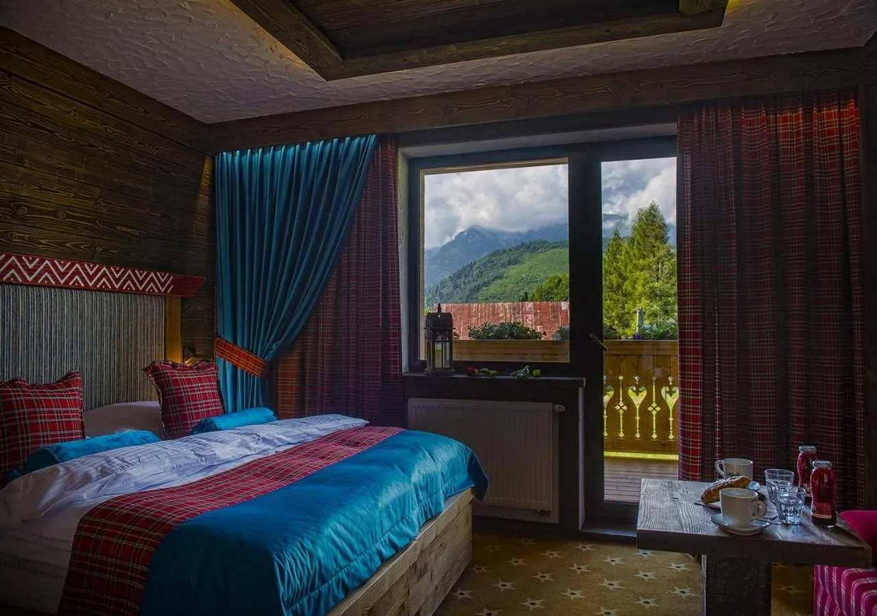 Balcony/Terrace, Bed in Grand Hotel**** Bachledka Strachan