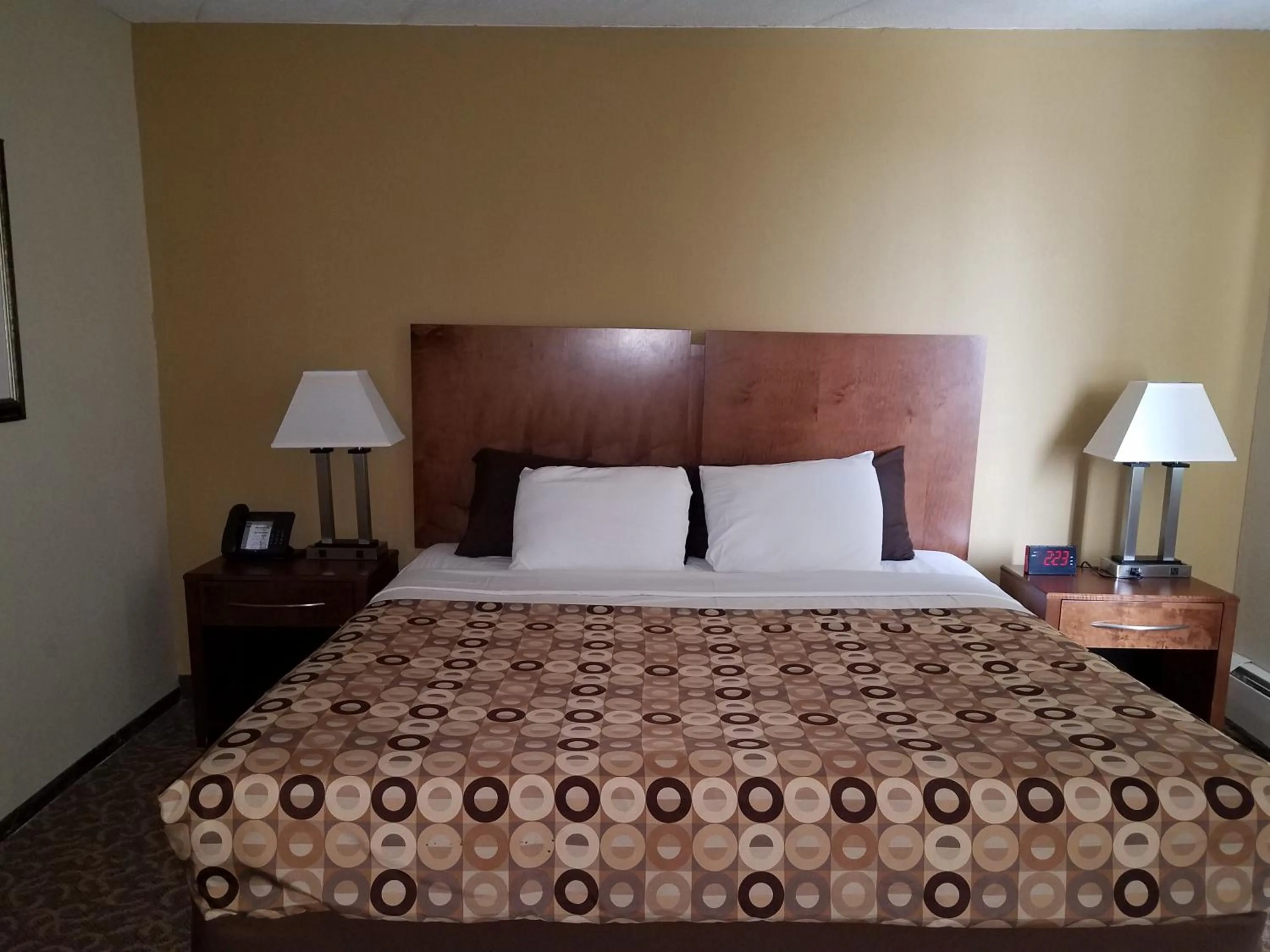 Bed in Red Carpet Inn Rochester