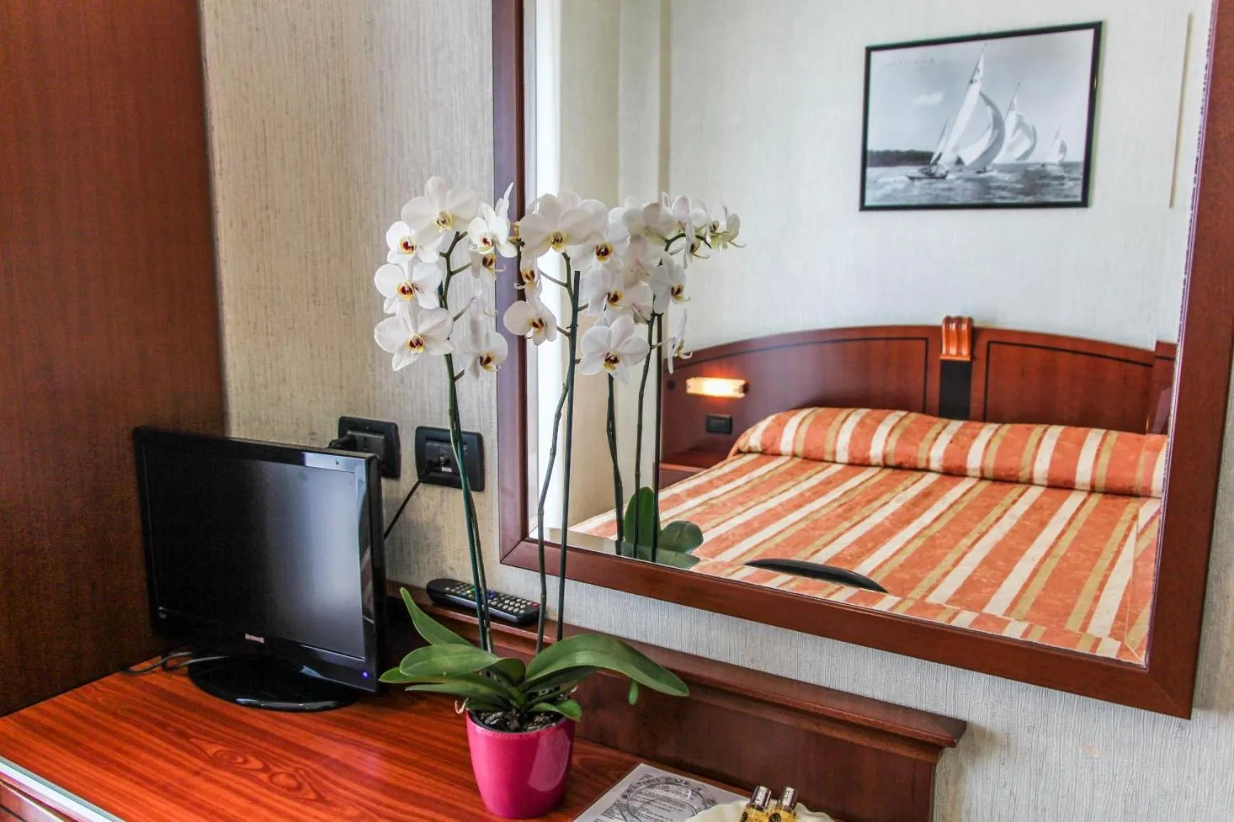 Bed in Hotel Rex Rimini