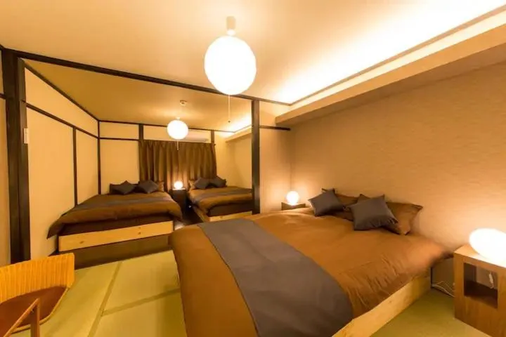 Photo of the whole room, Bed in Kyoto Kyo-Tsubaki