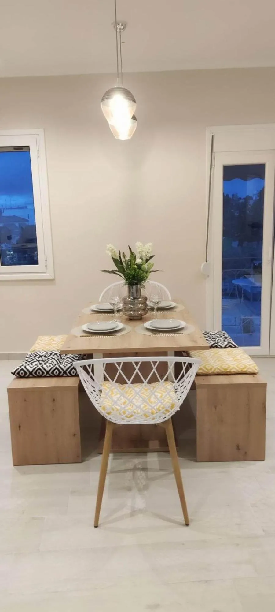 Seating area in Corfu City Apartments