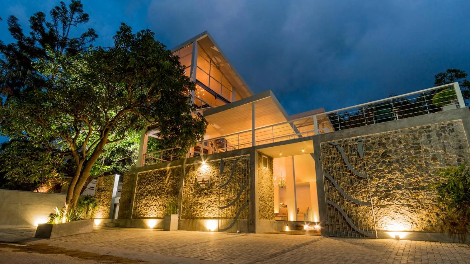 Facade/entrance in 18 Faces with free drop off to Galle Fort by TukTuk