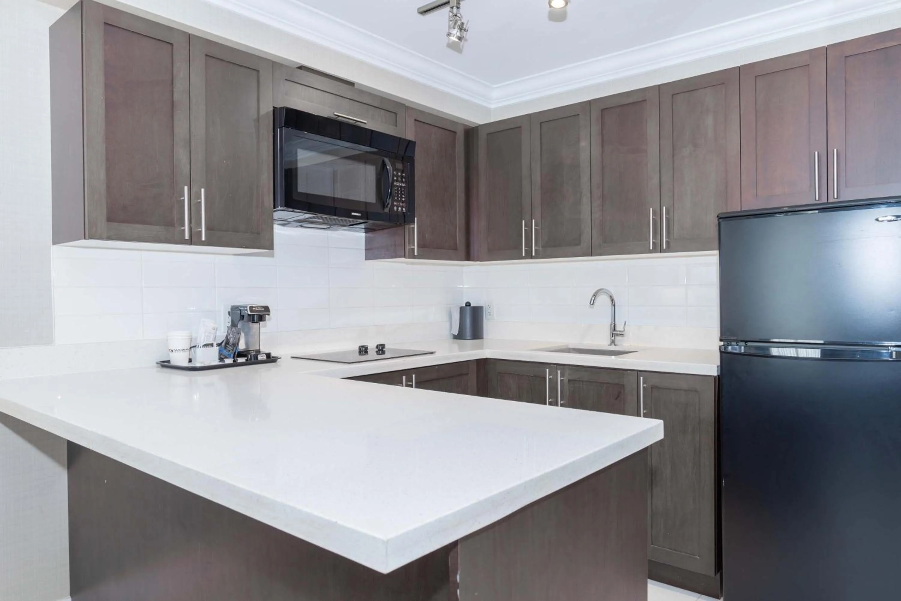 Kitchen or kitchenette in Sandman Signature Langley Hotel