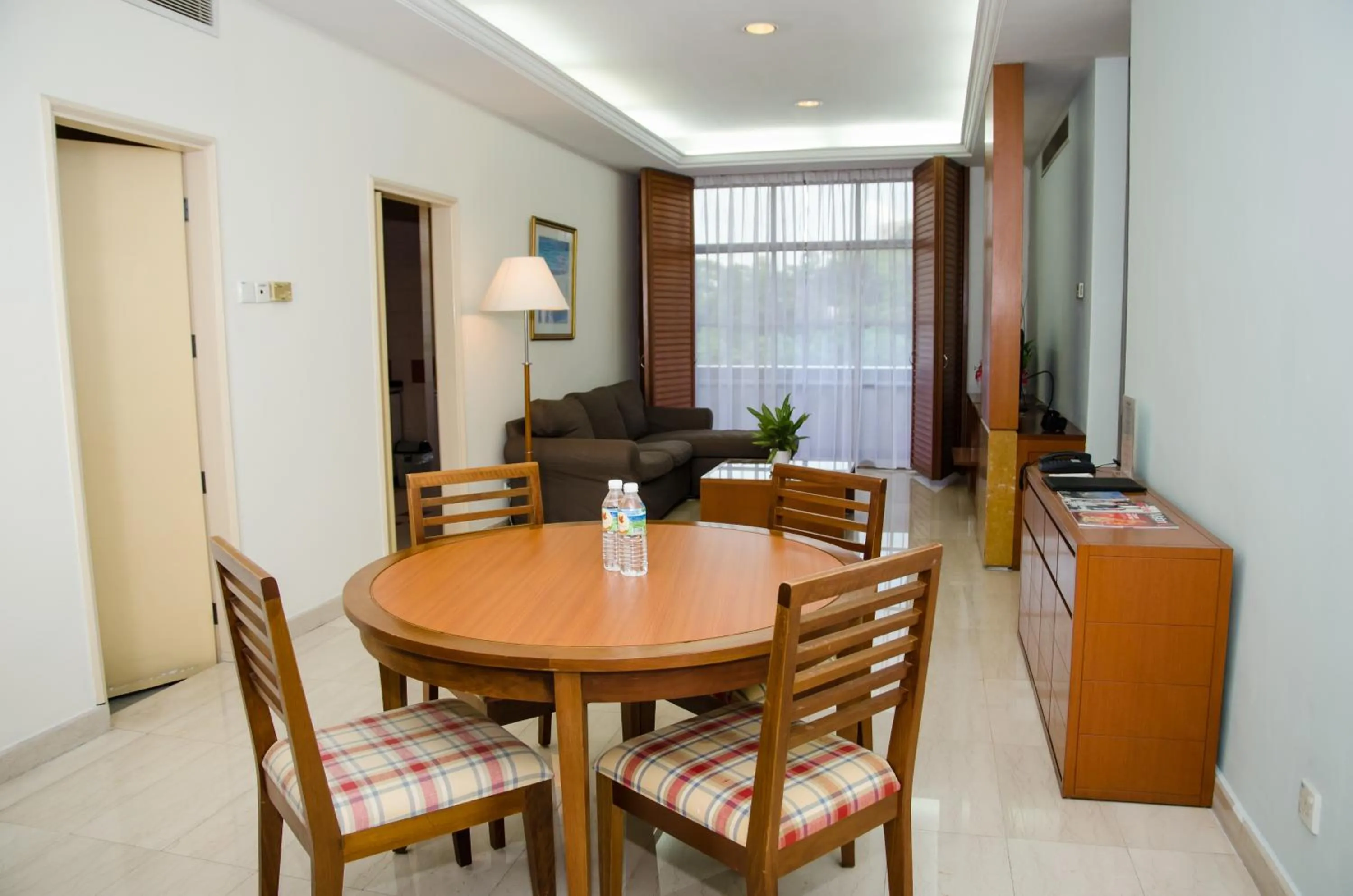 Living room in The Maple Suite