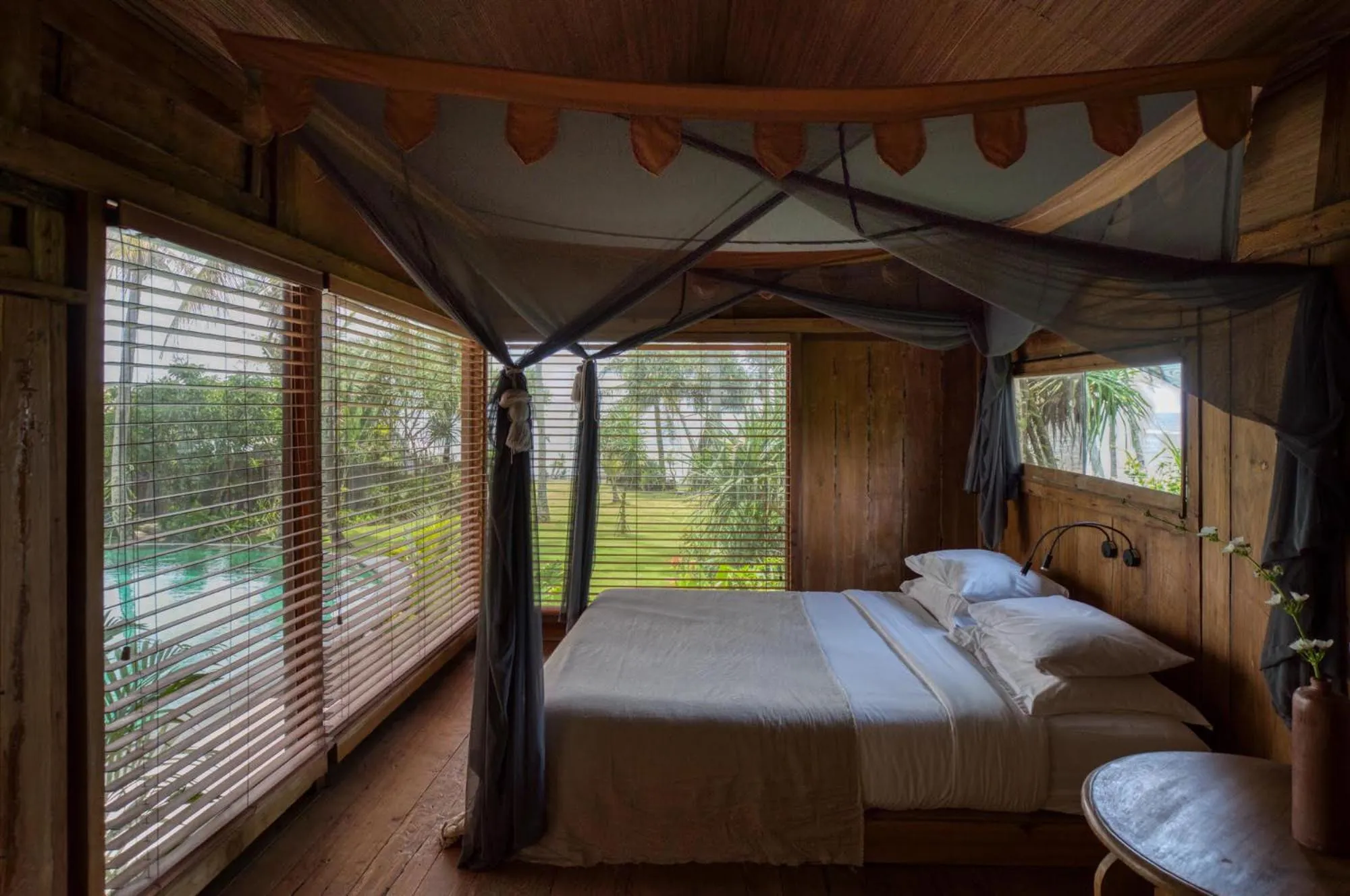 Bed in Sejuk Beach Villas