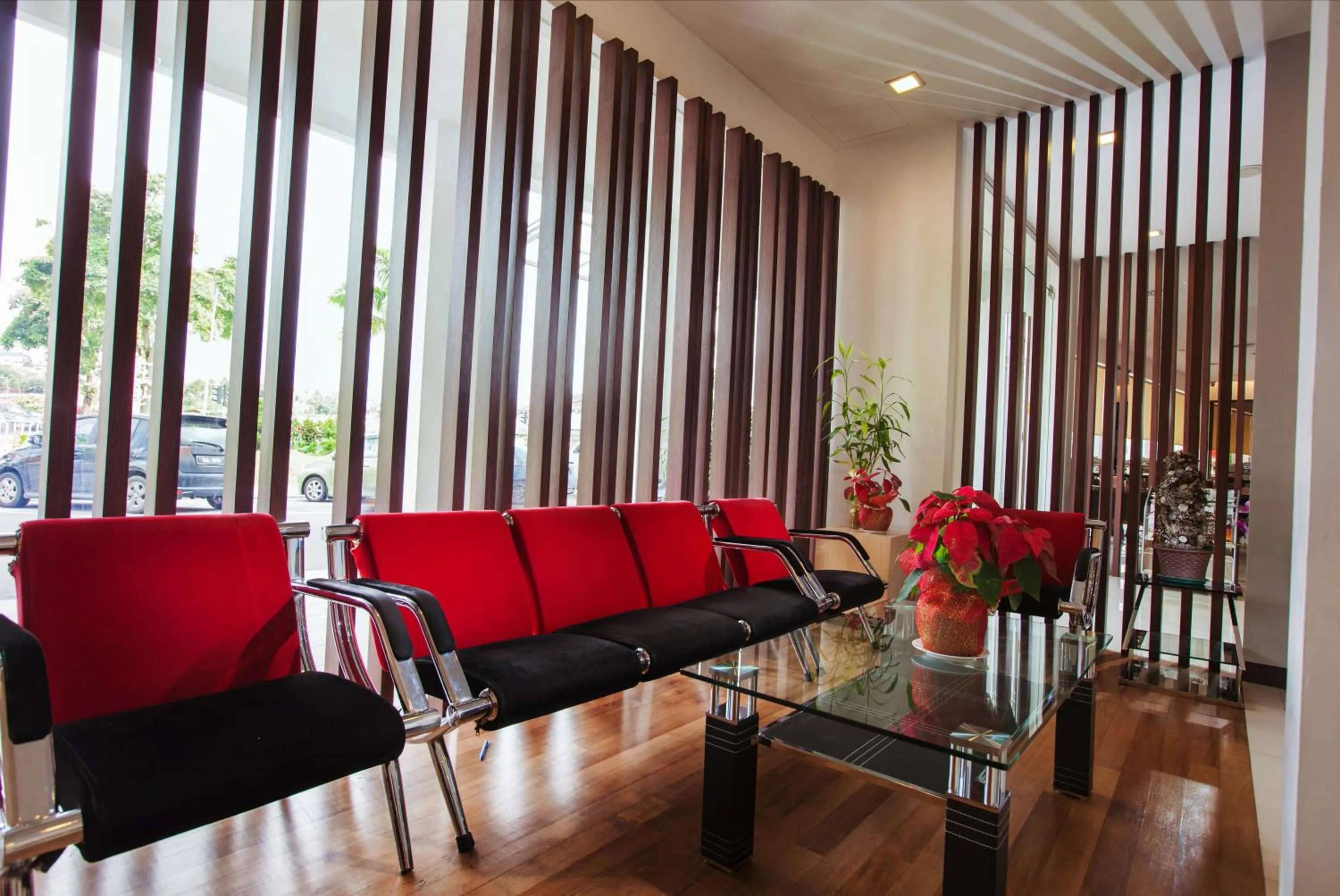 Seating area in DeHome Boutique Hotel