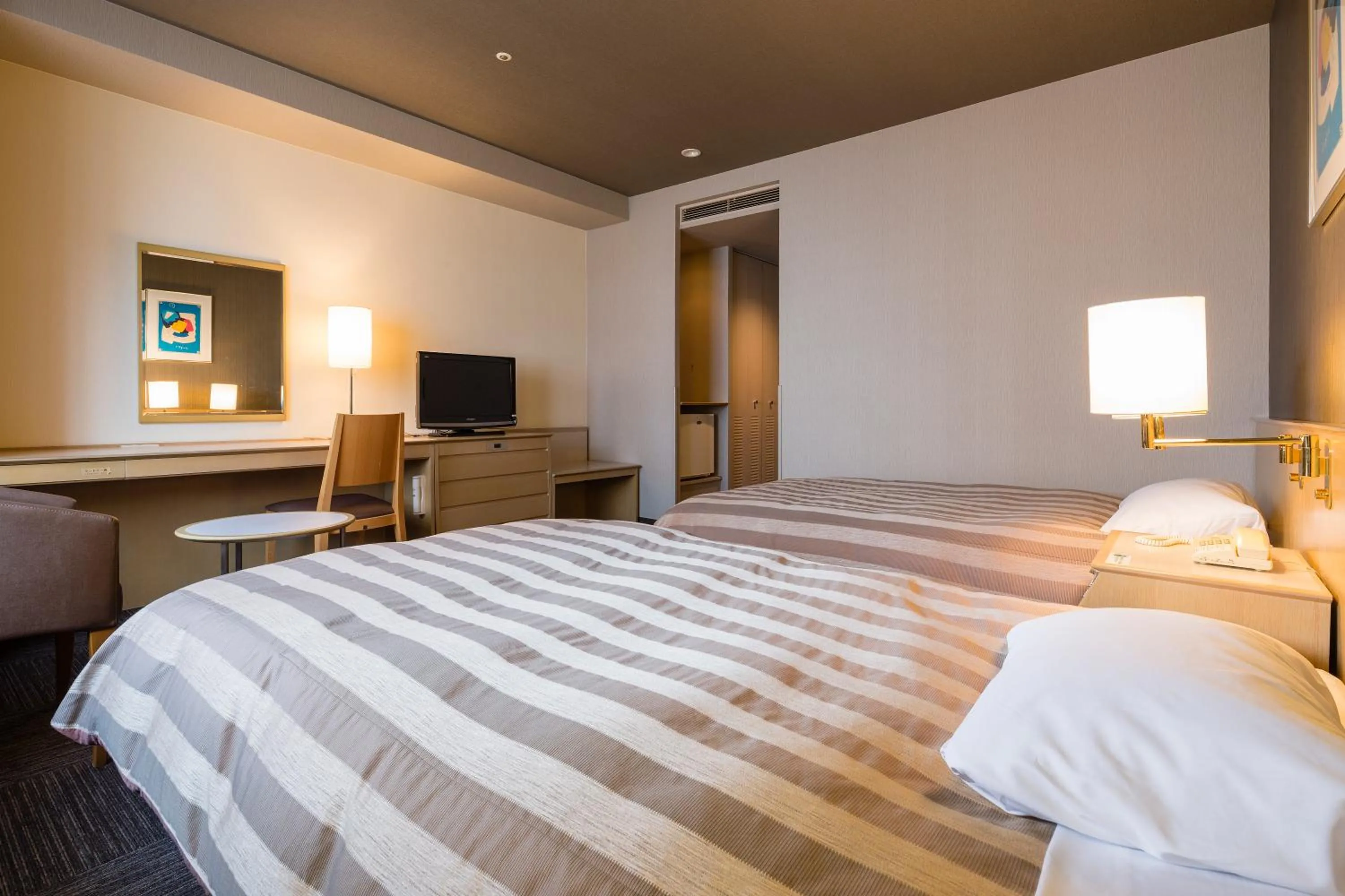 Bed in Ark Hotel Kyoto -ROUTE INN HOTELS-