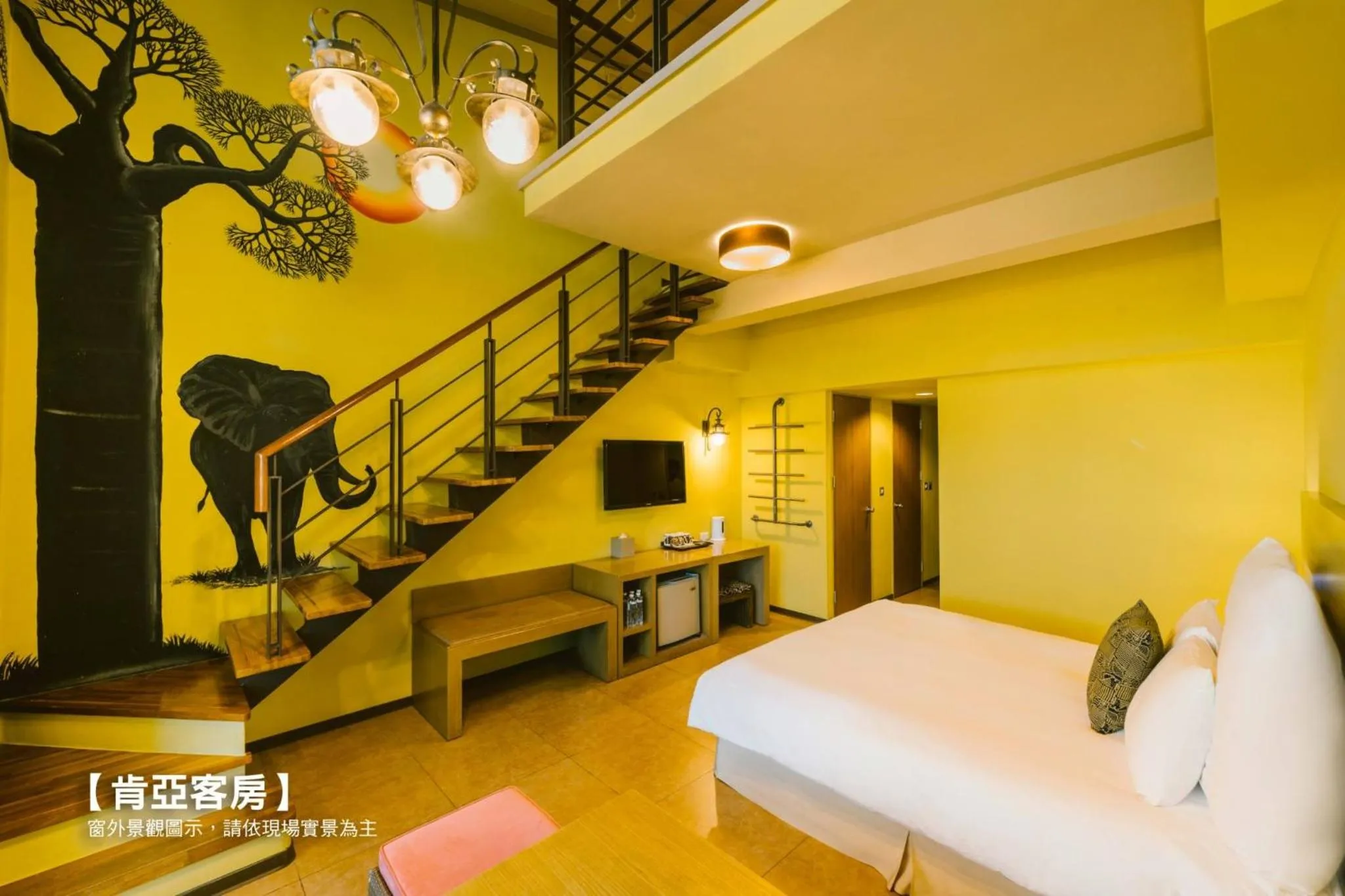 Bed in Leofoo Resort Guanshi