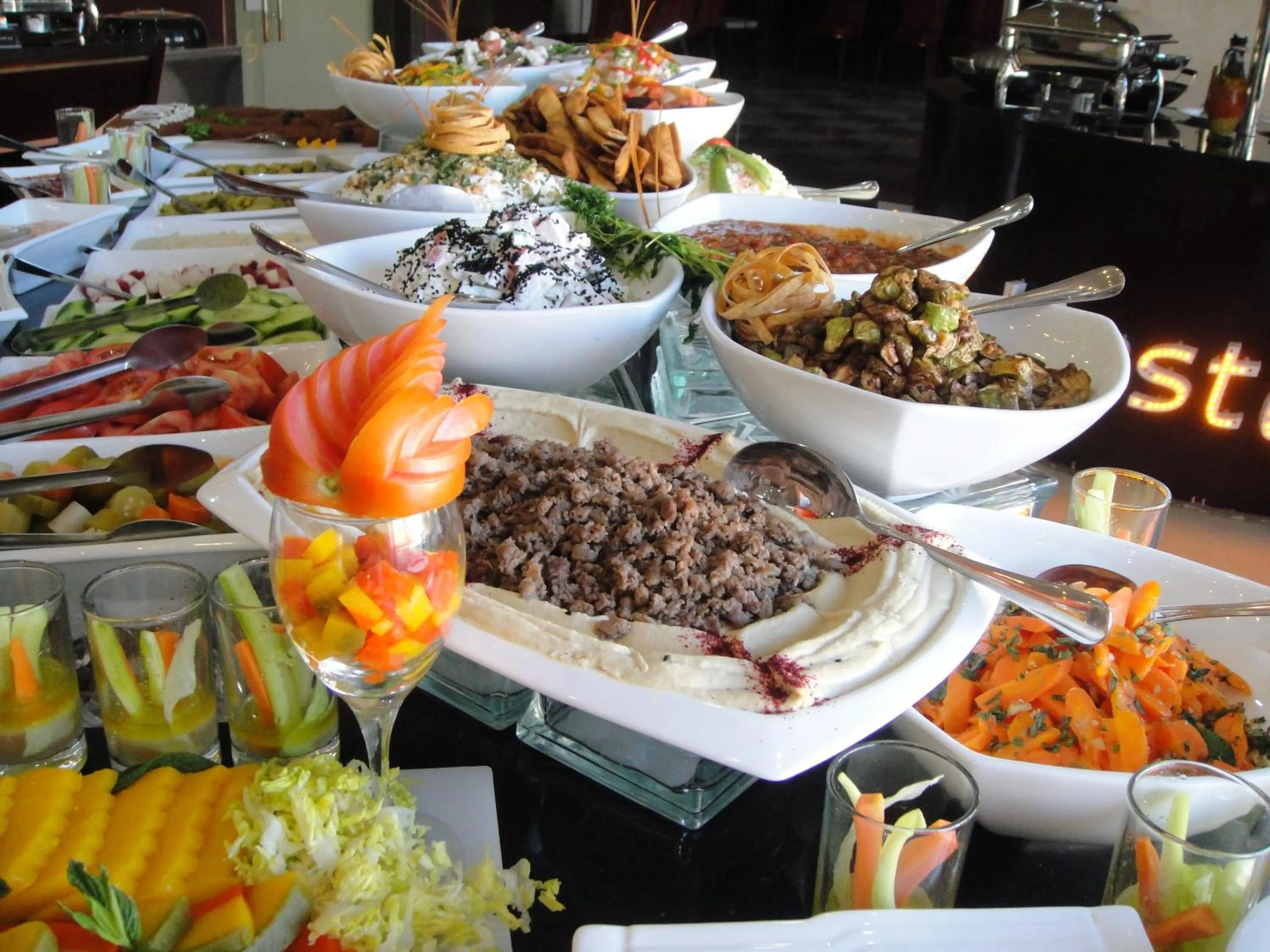 Dining area in Petra Moon Hotel