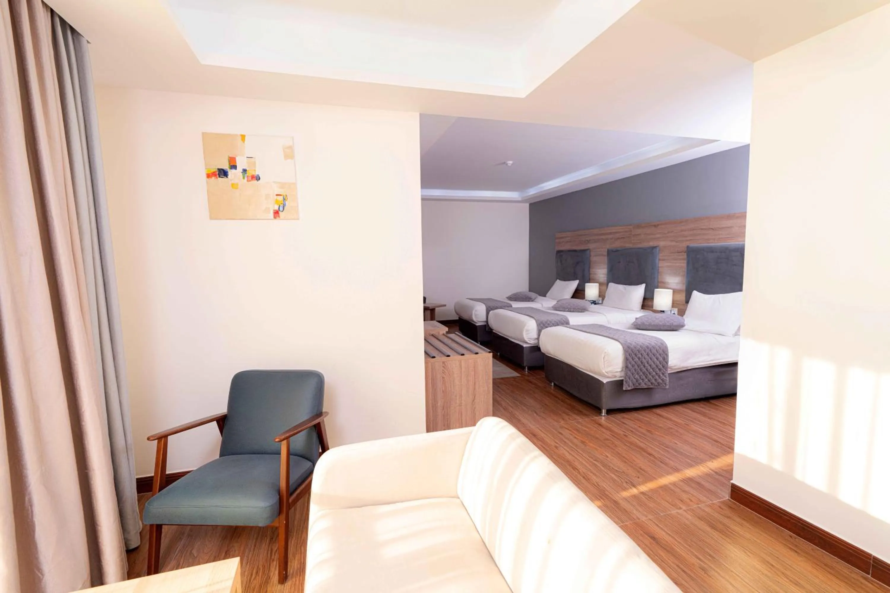 Bed in Petra Moon Hotel