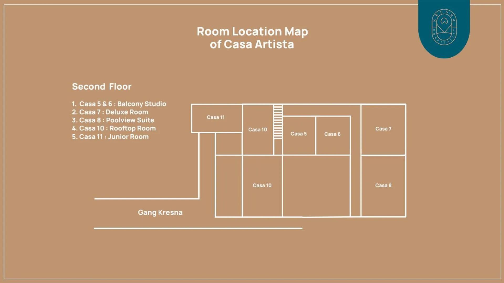 Floor plan in Casa Artista By Kresna Hospitality