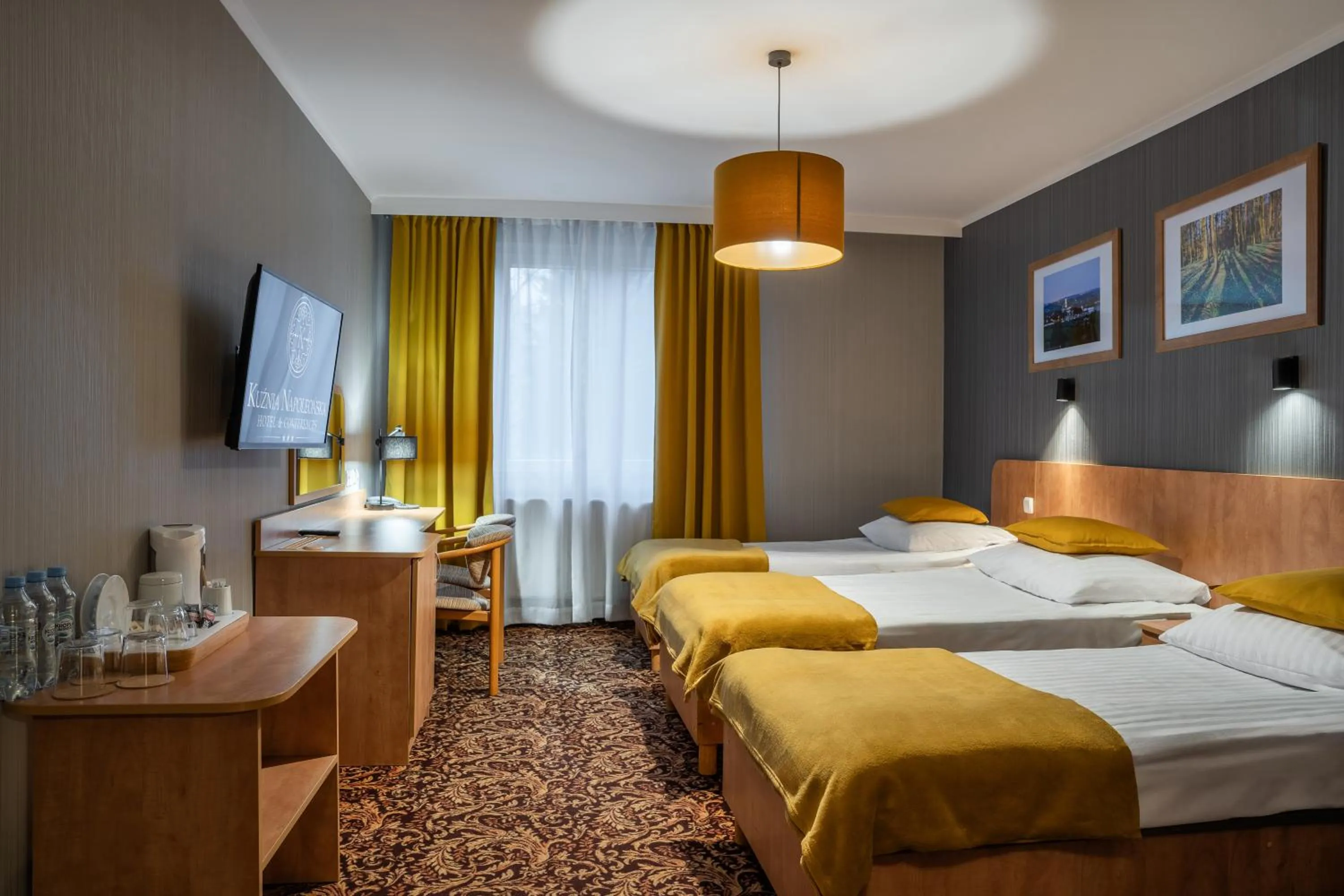 Bed in Hotel Kuźnia Napoleońska