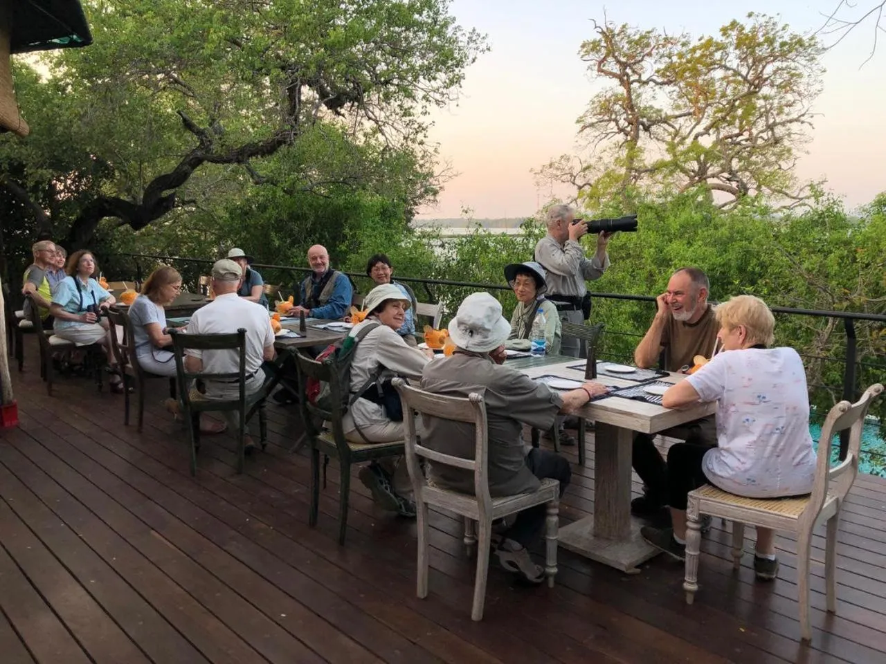 group of guests in Flameback Eco Lodge