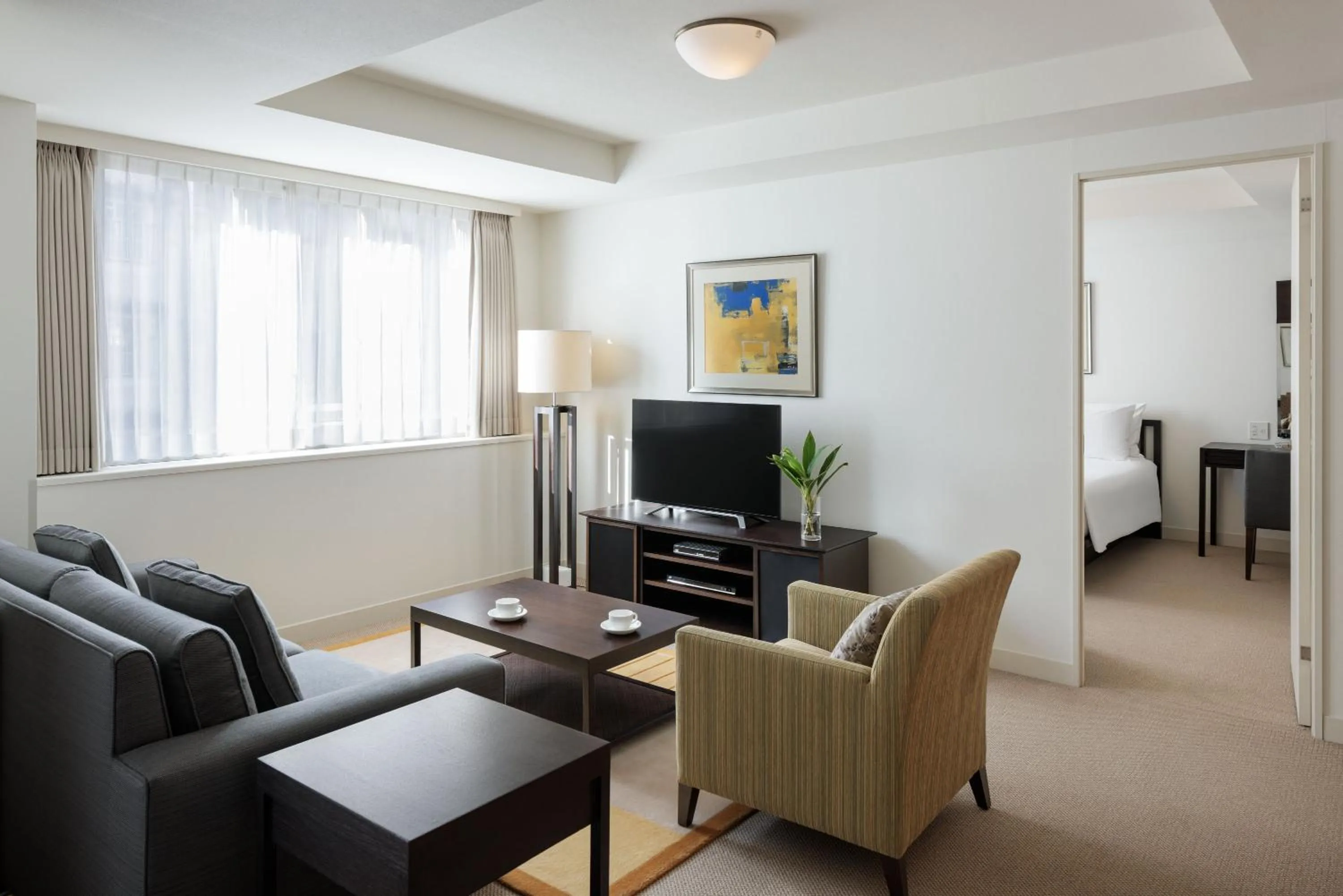 Living room in Oakwood Residence Aoyama Tokyo