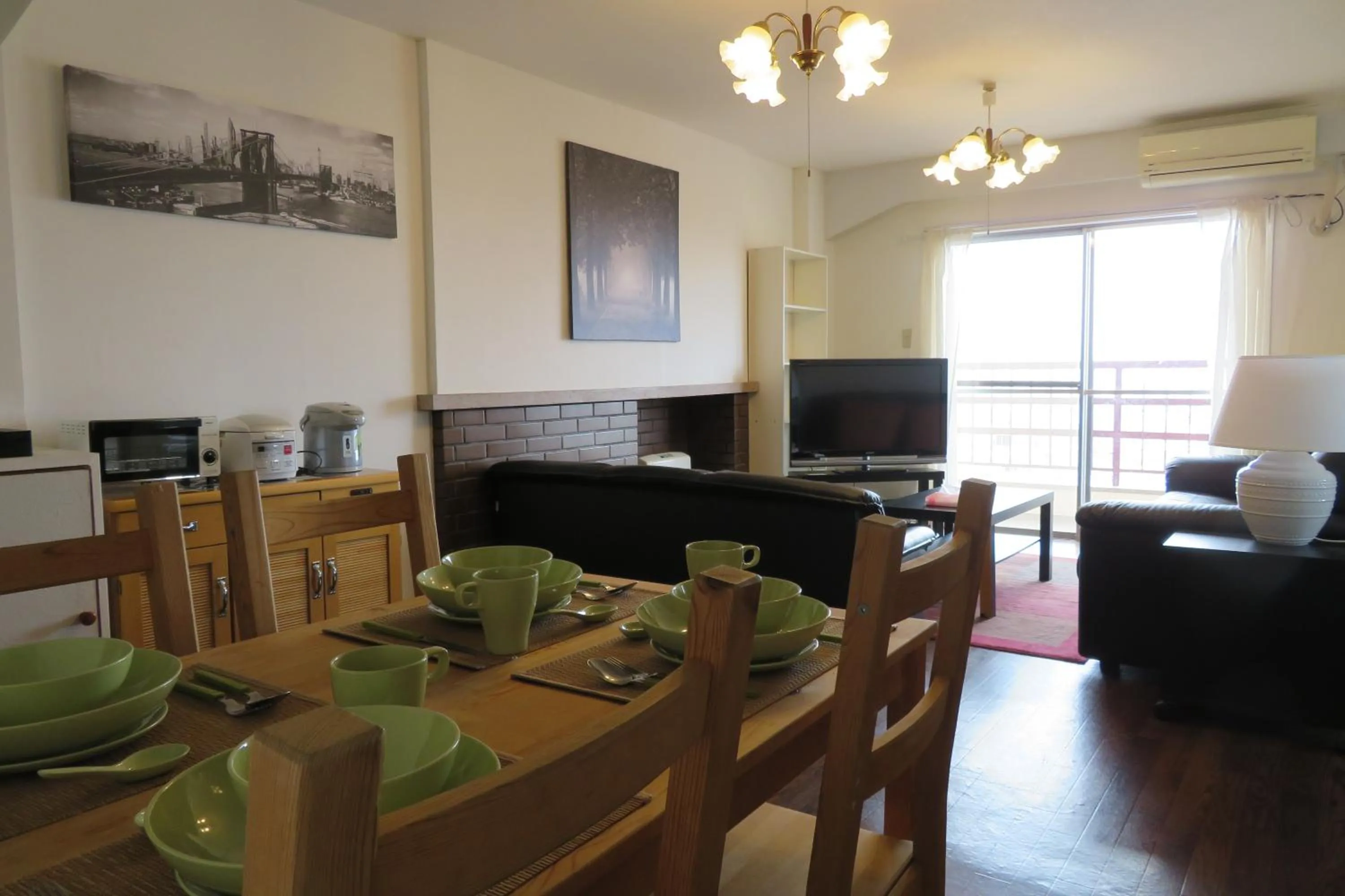 Living room in Sea View Court Kobe