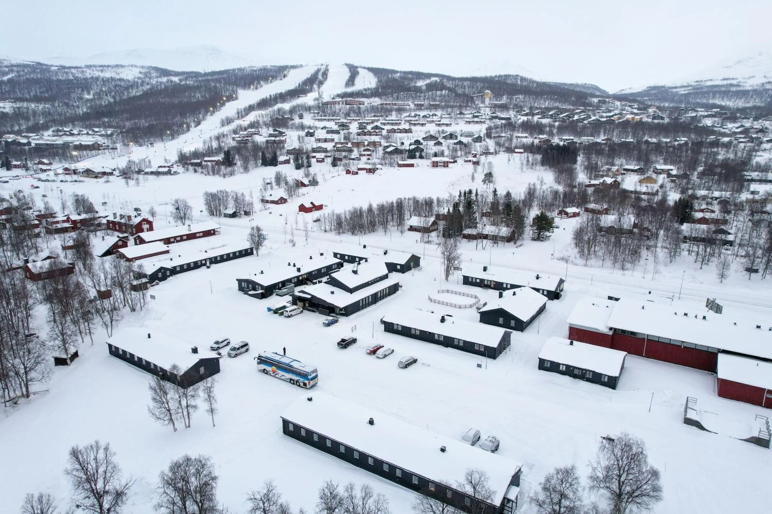 Bird's eye view in STF Hemavans Fjällcenter