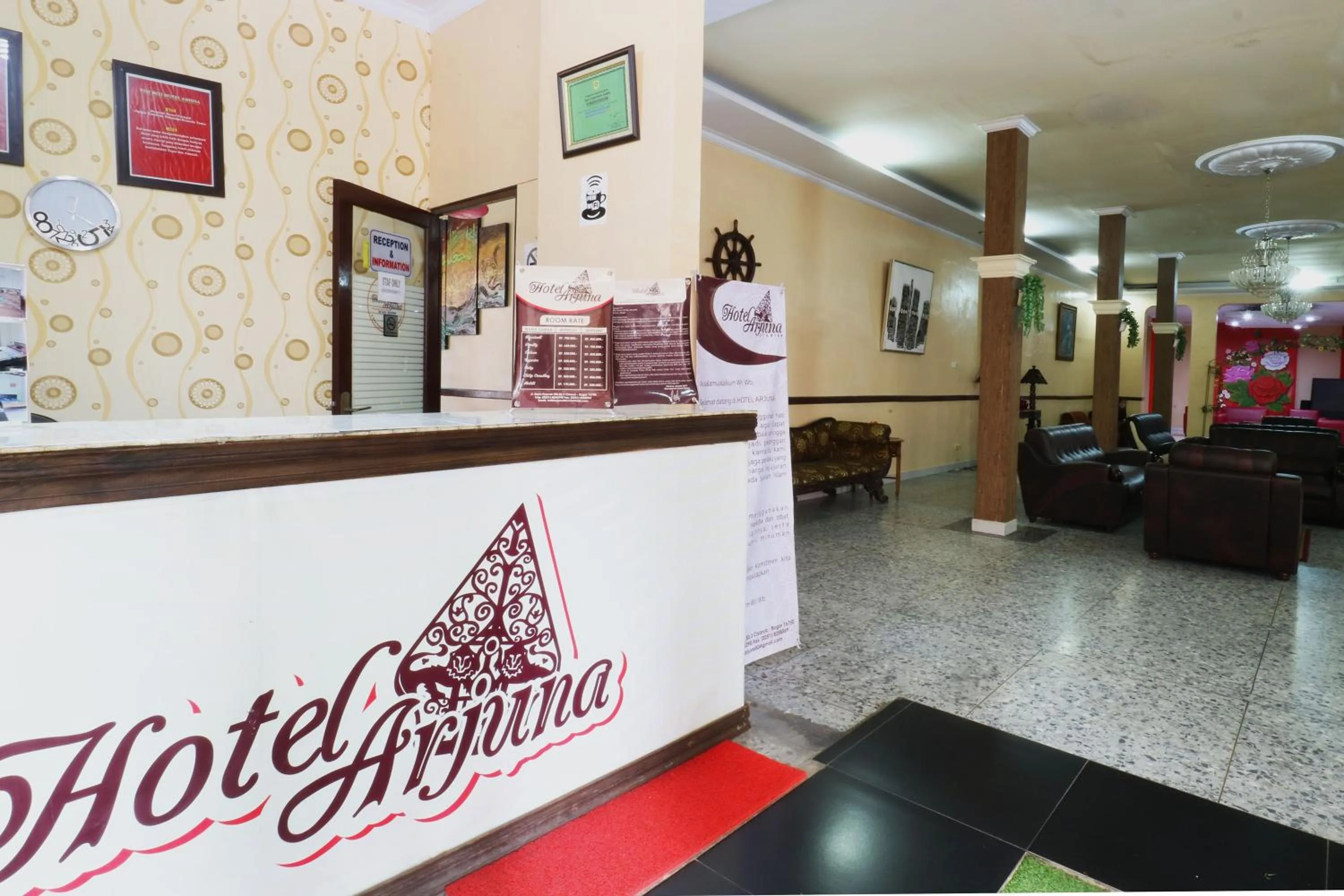 Lobby or reception in Hotel Arjuna