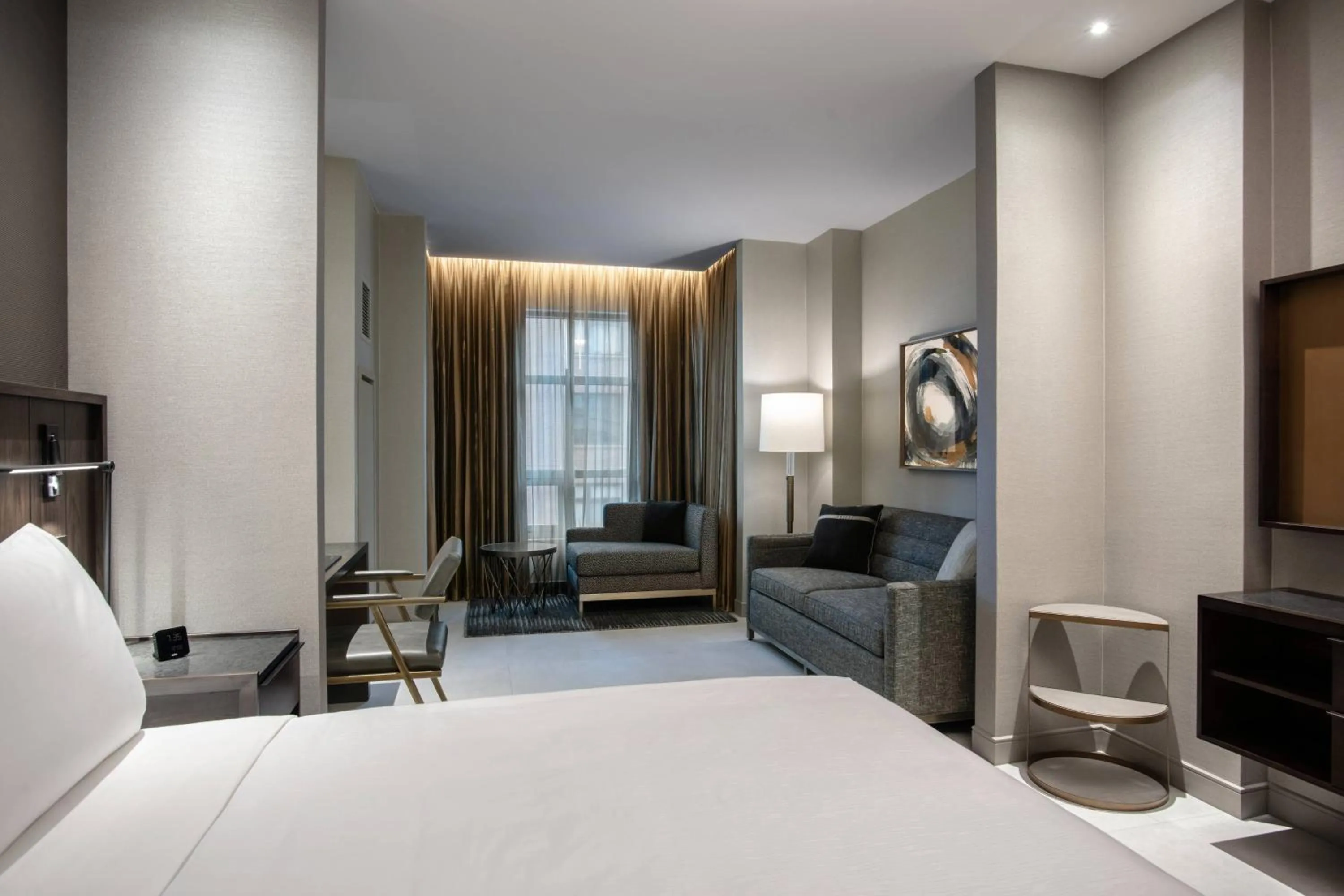 Photo of the whole room, Bed in The Row Hotel at Assembly Row, Autograph Collection