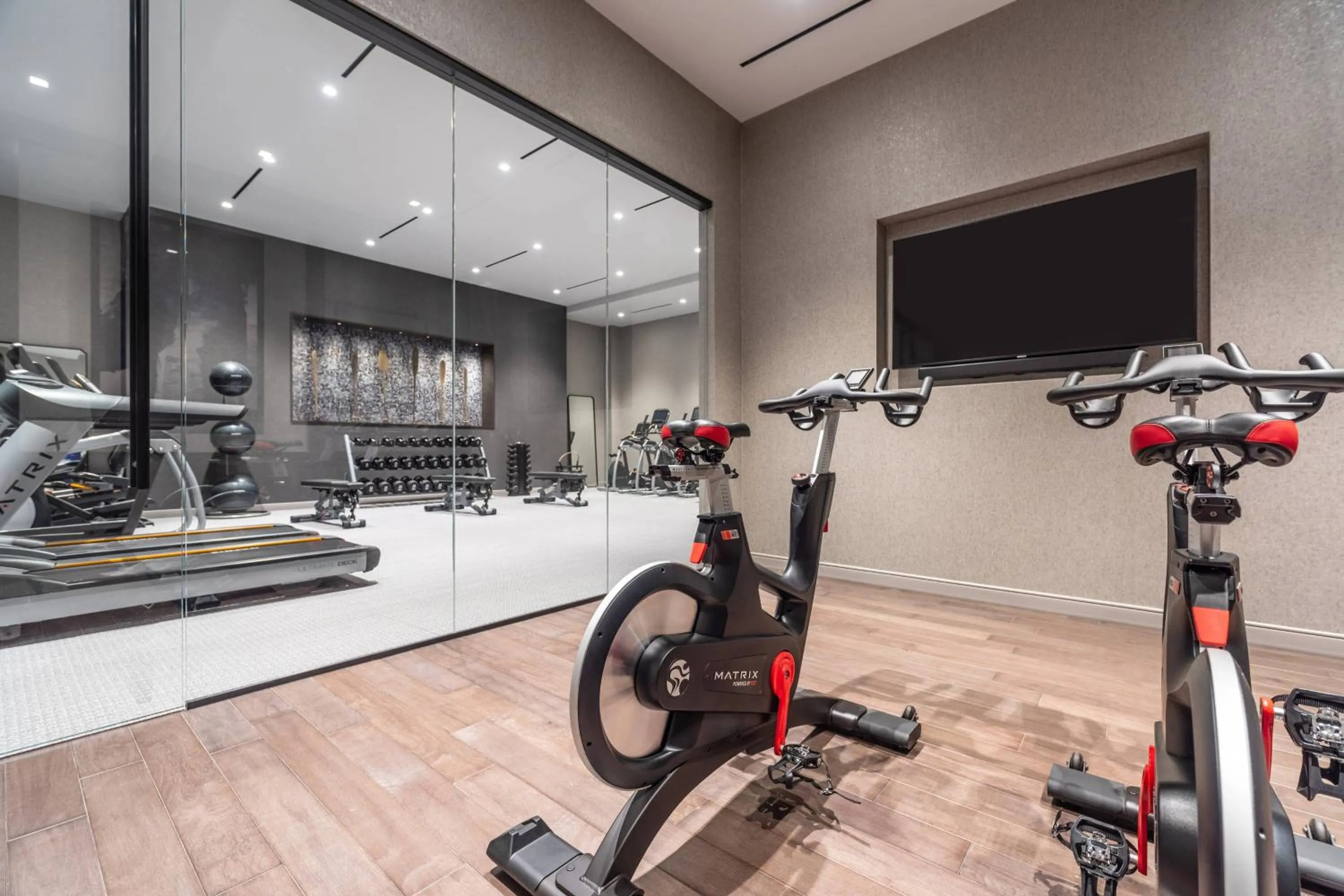 Fitness centre/facilities in The Row Hotel at Assembly Row, Autograph Collection