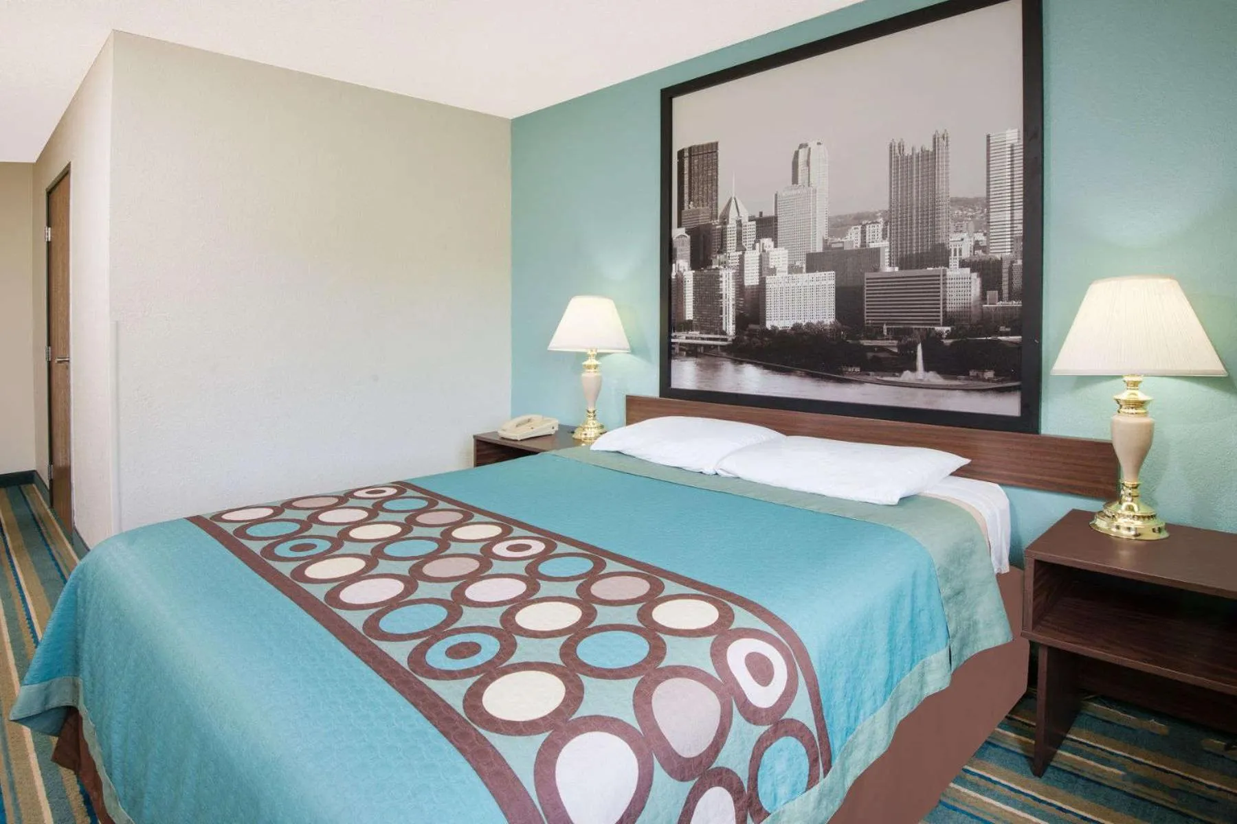 Bed in Super 8 by Wyndham Pittsburgh PA Airport-University Area