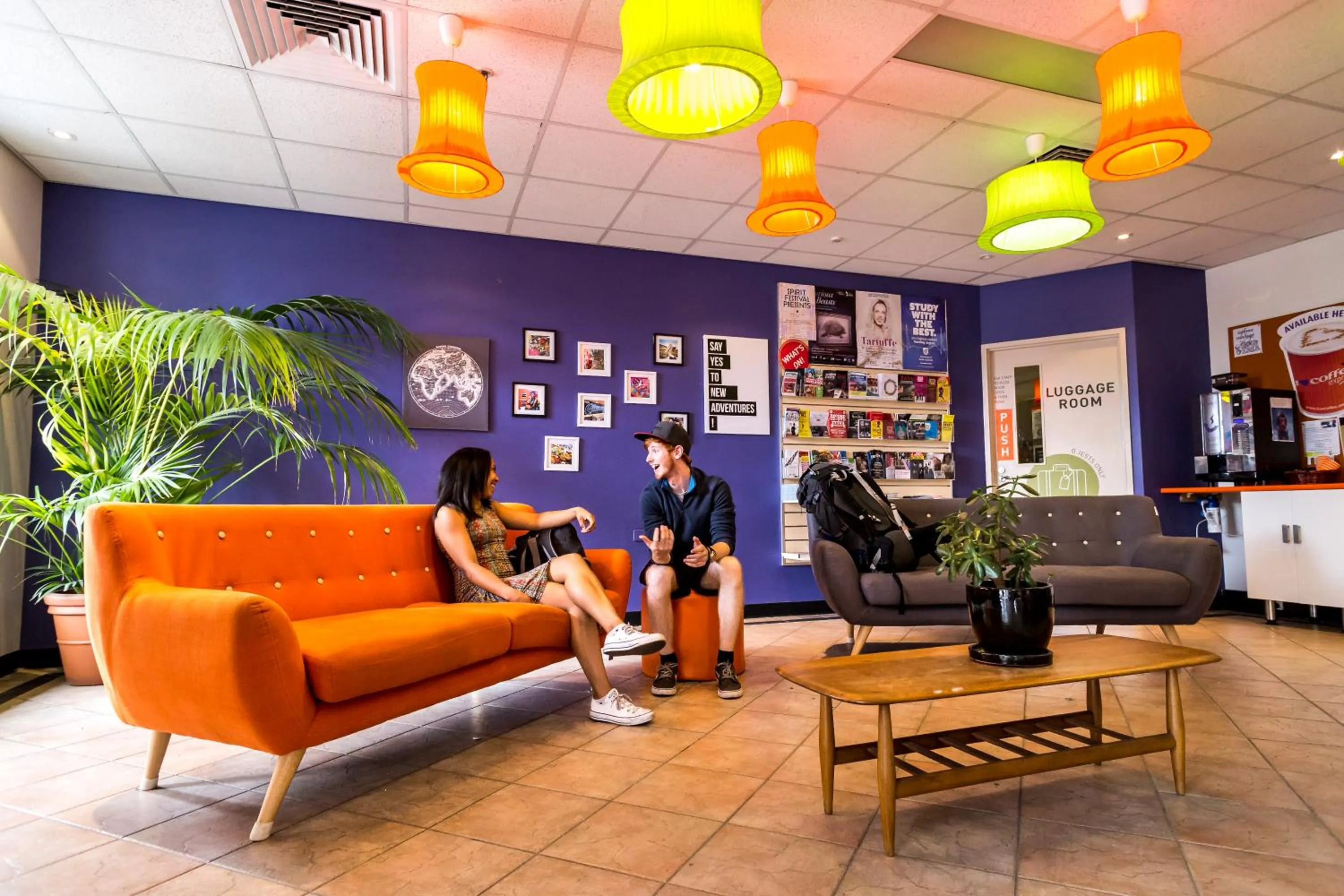 Lobby or reception in YHA Adelaide Central