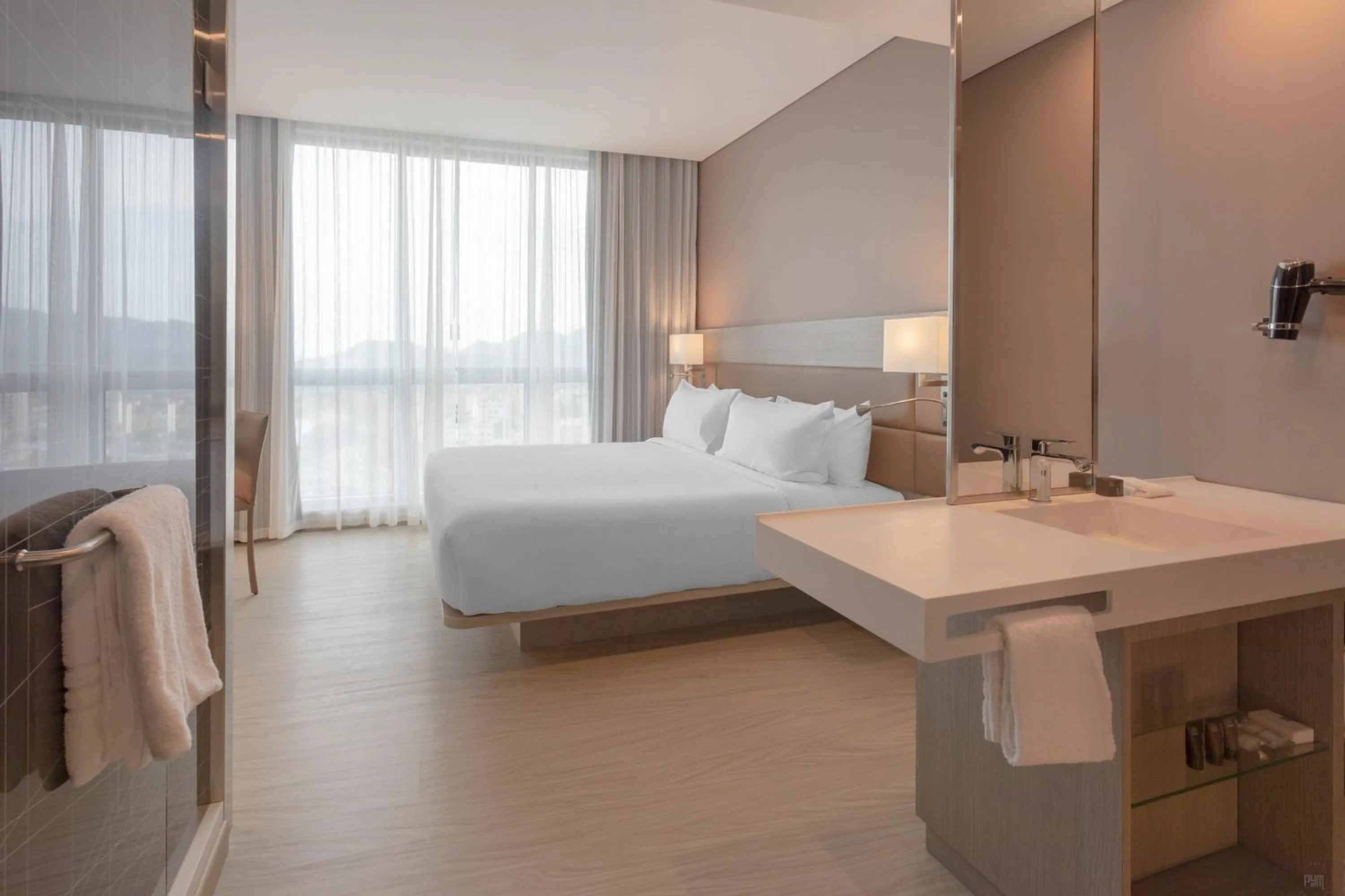 Photo of the whole room, Bed in AC Hotel By Marriott Santa Marta