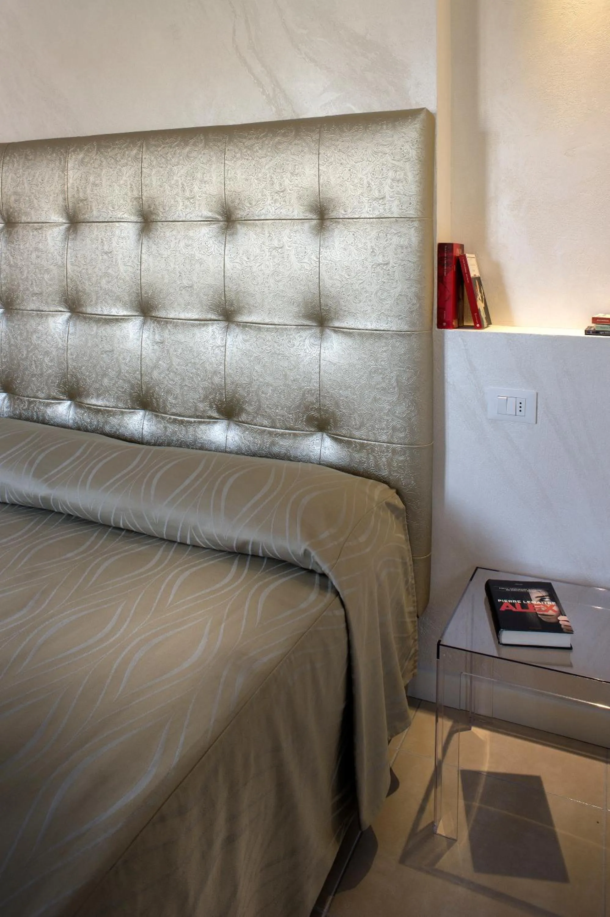 Decorative detail, Bed in Hotel Alex