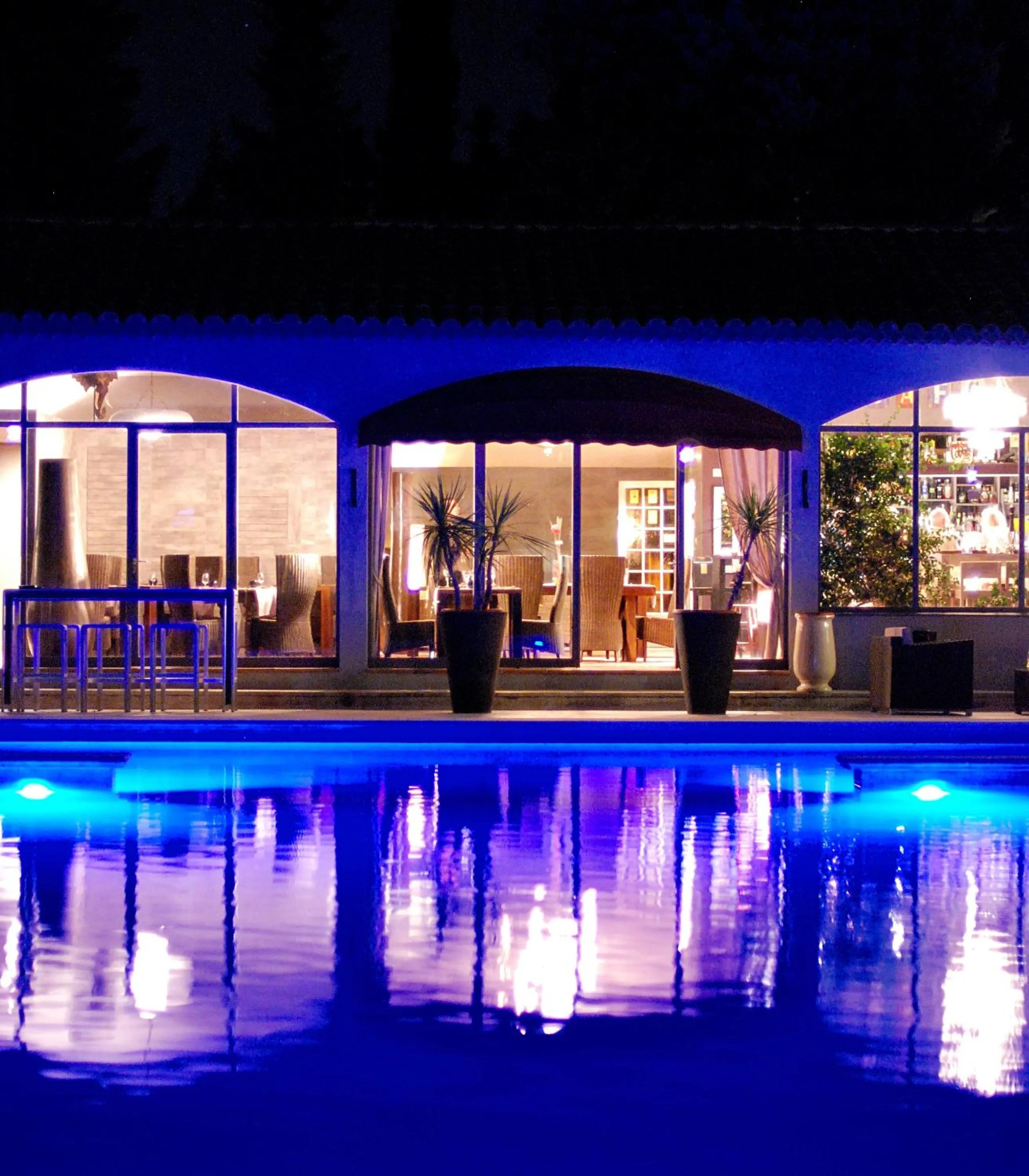 Patio in Hotel Les Mazets Des Roches