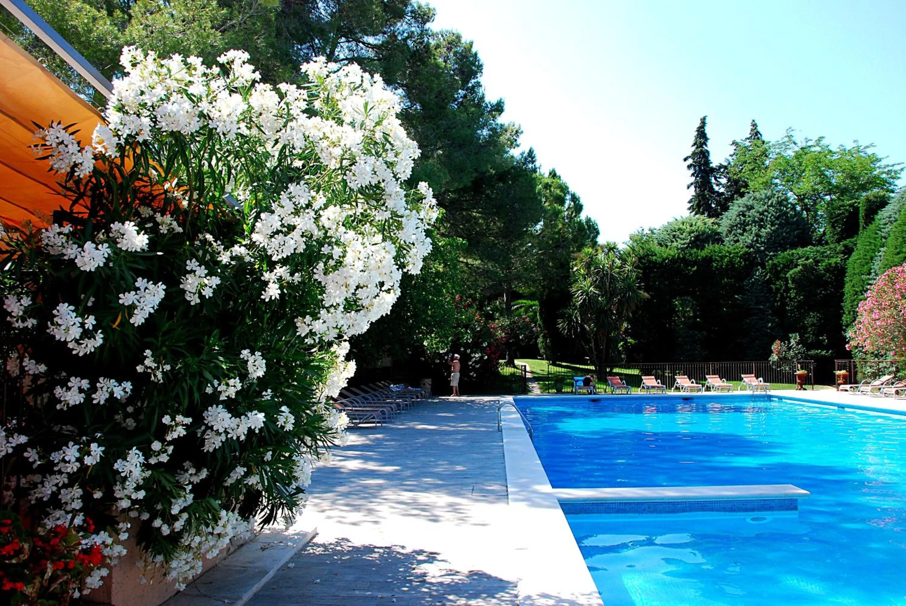 Patio in Hotel Les Mazets Des Roches