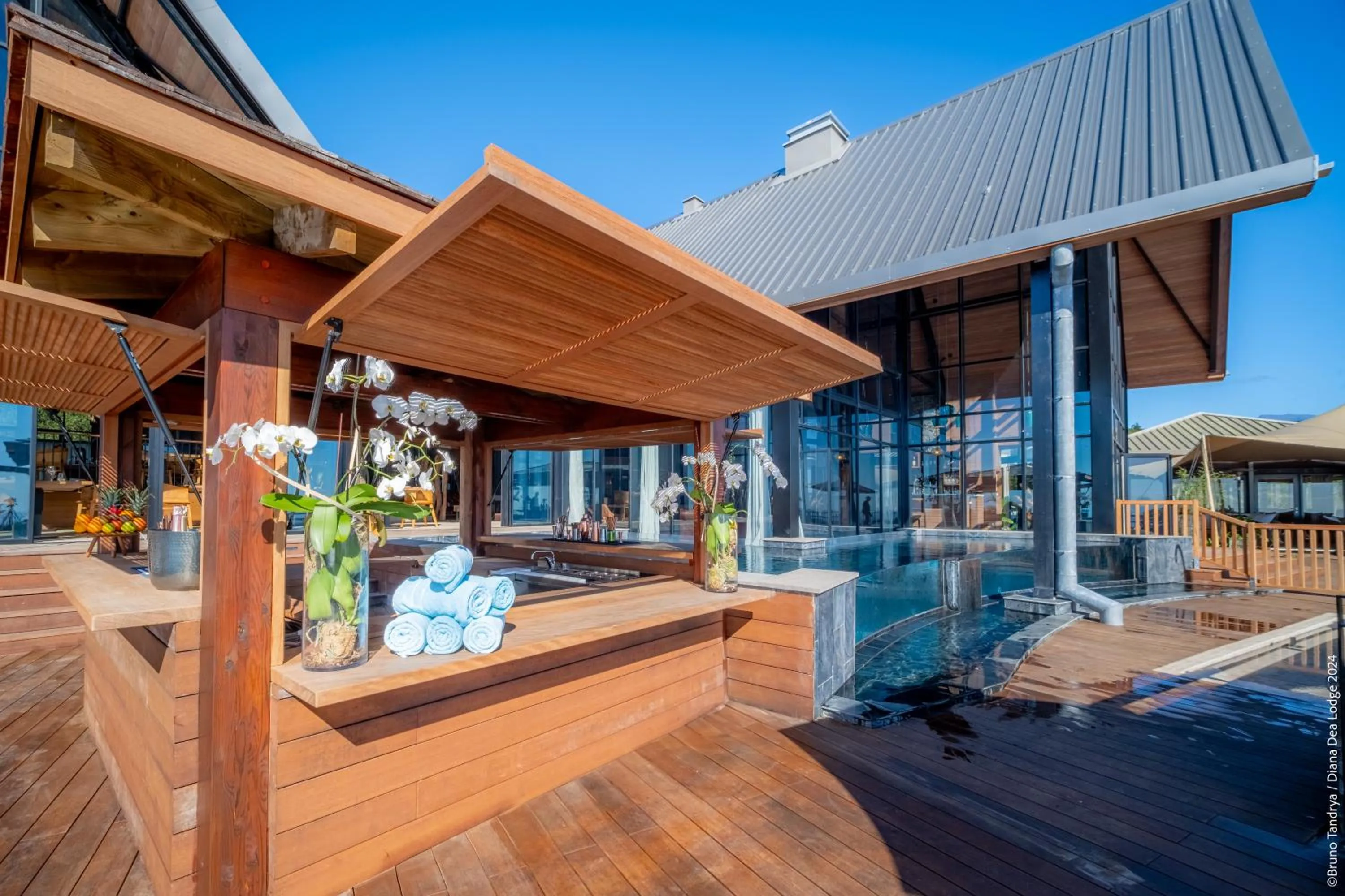 Pool view in Hôtel Diana Dea Lodge & SPA