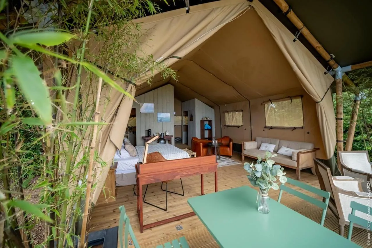 Patio in Hôtel Diana Dea Lodge & SPA