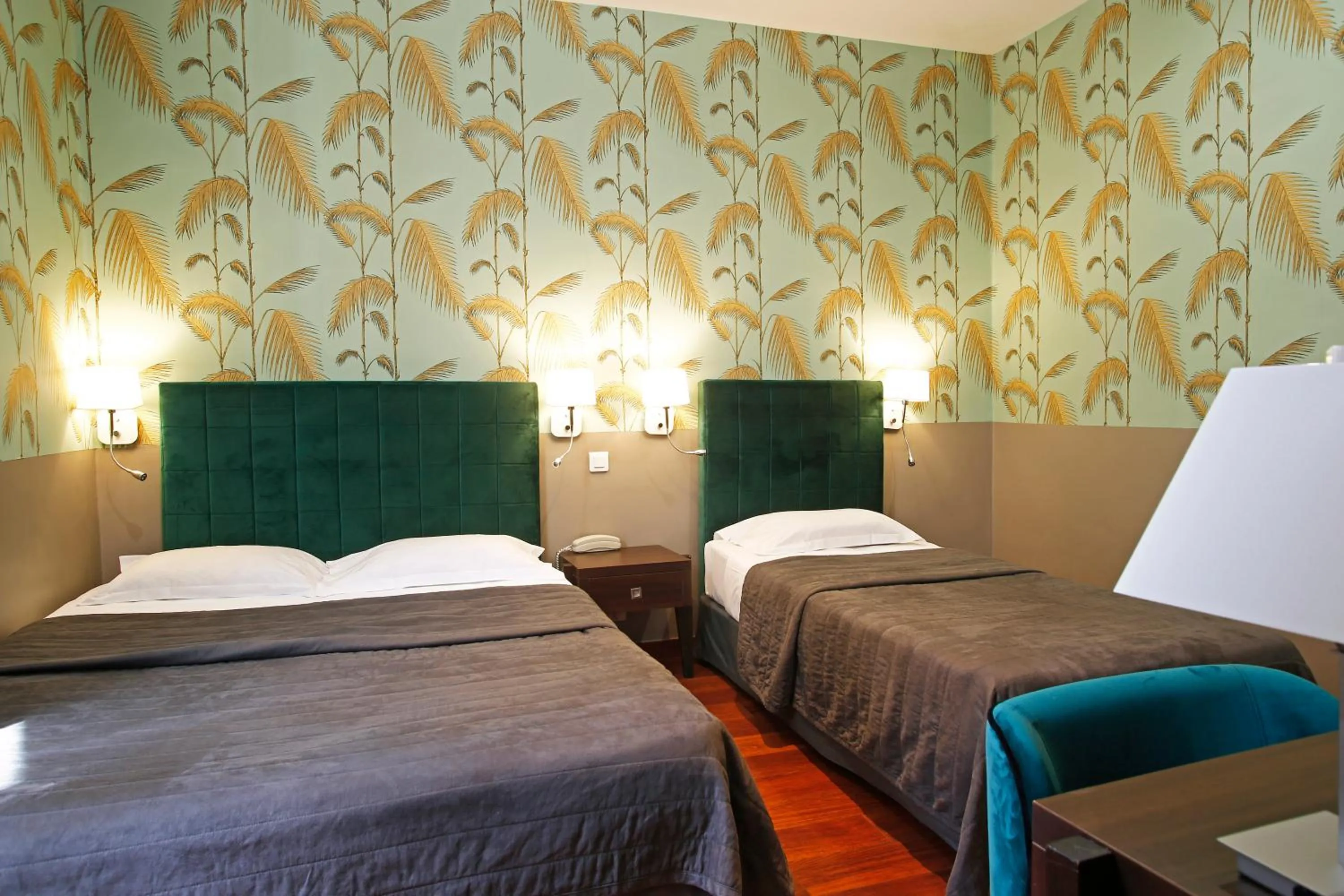 Bed in Hotel Restaurant Christophe Colomb