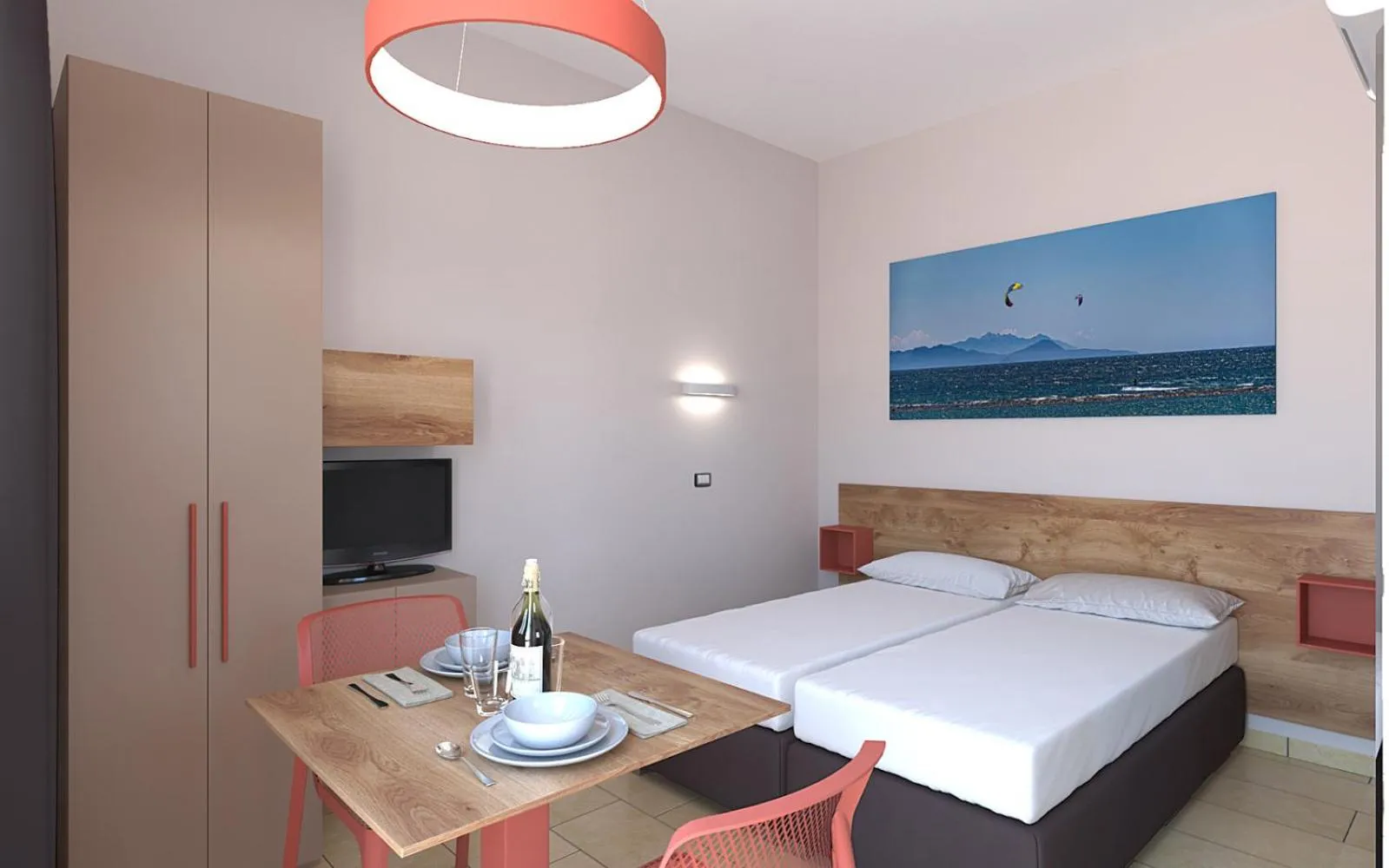 Bed in Golfo del Sole Hotel & Holiday Resort