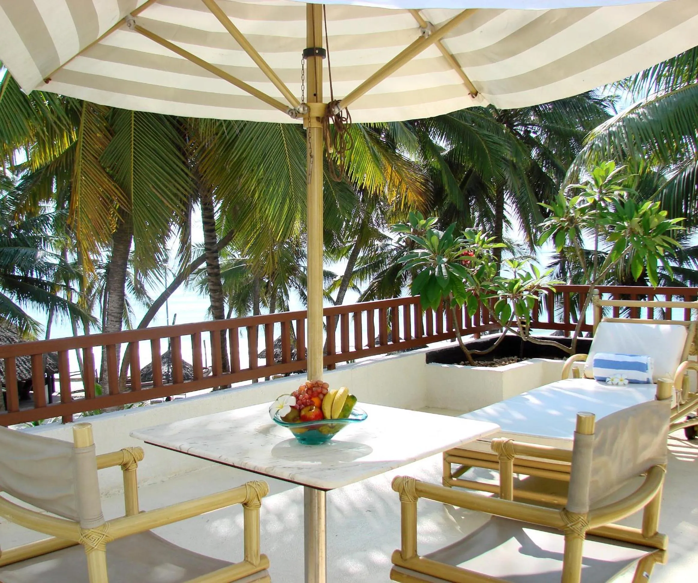 Patio in Diani Reef Beach Resort & Spa - Your Beachfront Bliss Awaits